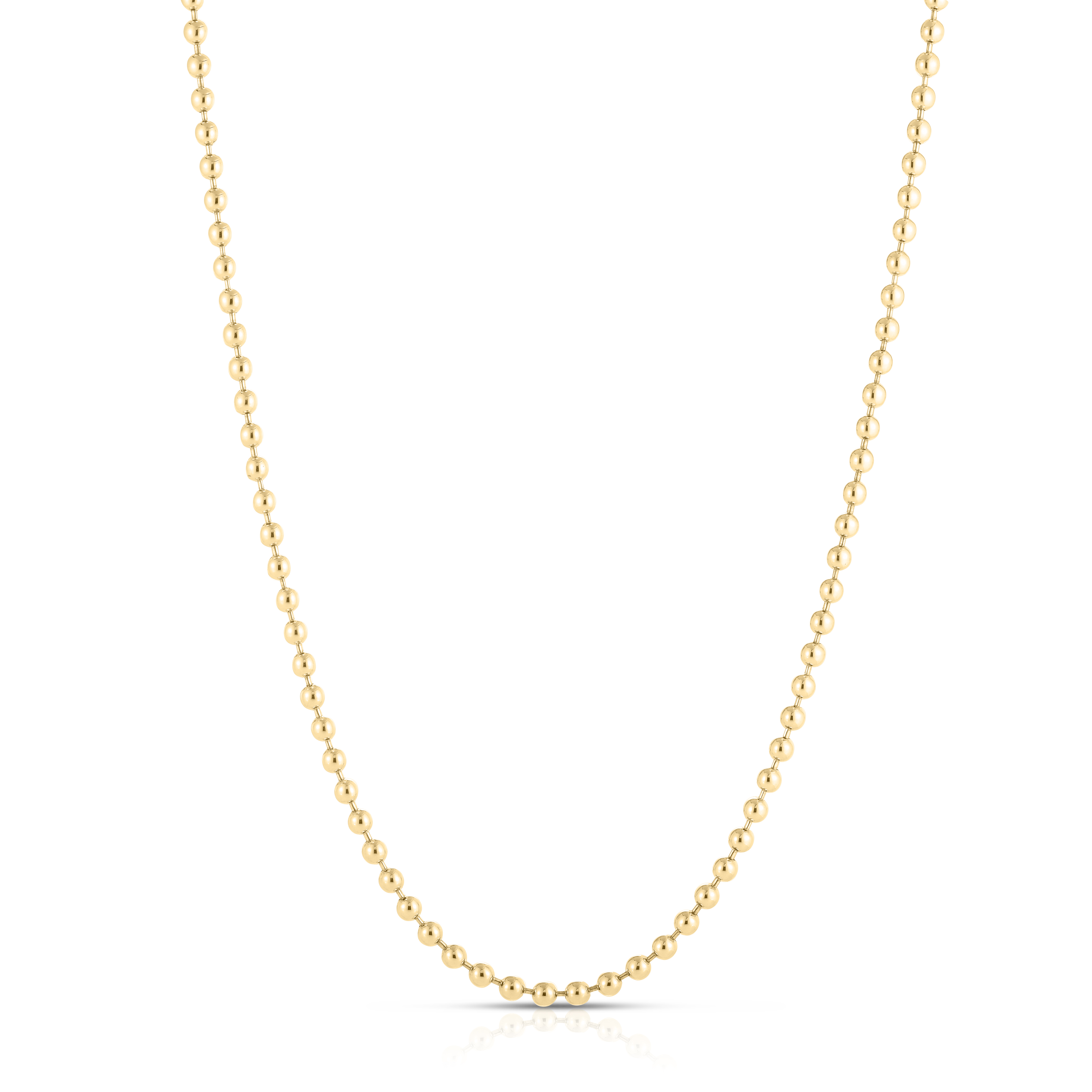 18k Yellow Designer Gold Large Bead Necklace