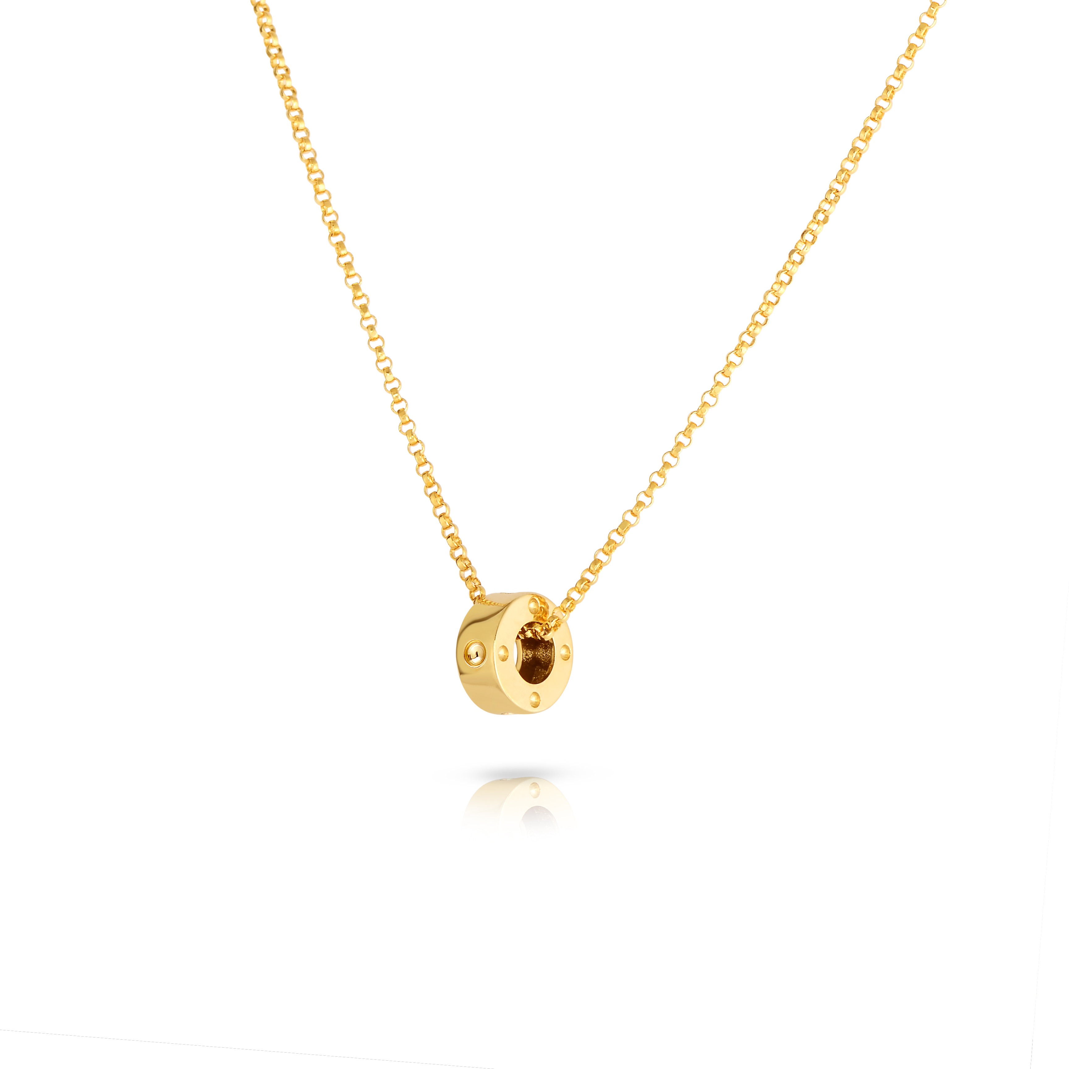18k Yellow Gold Poi Moi Symphony Rondel Necklace