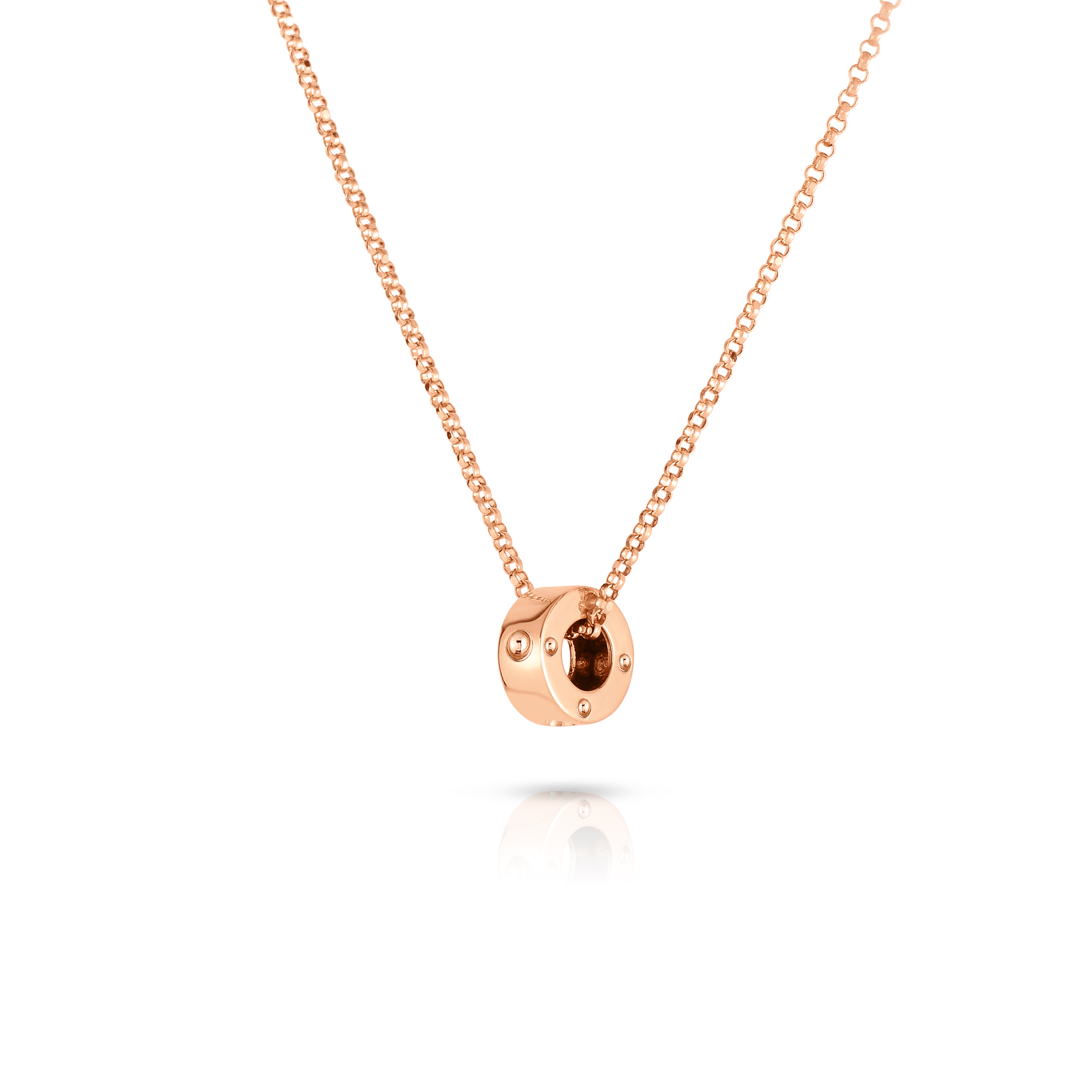 18k Rose Gold Poi Moi Symphony Rondel Necklace