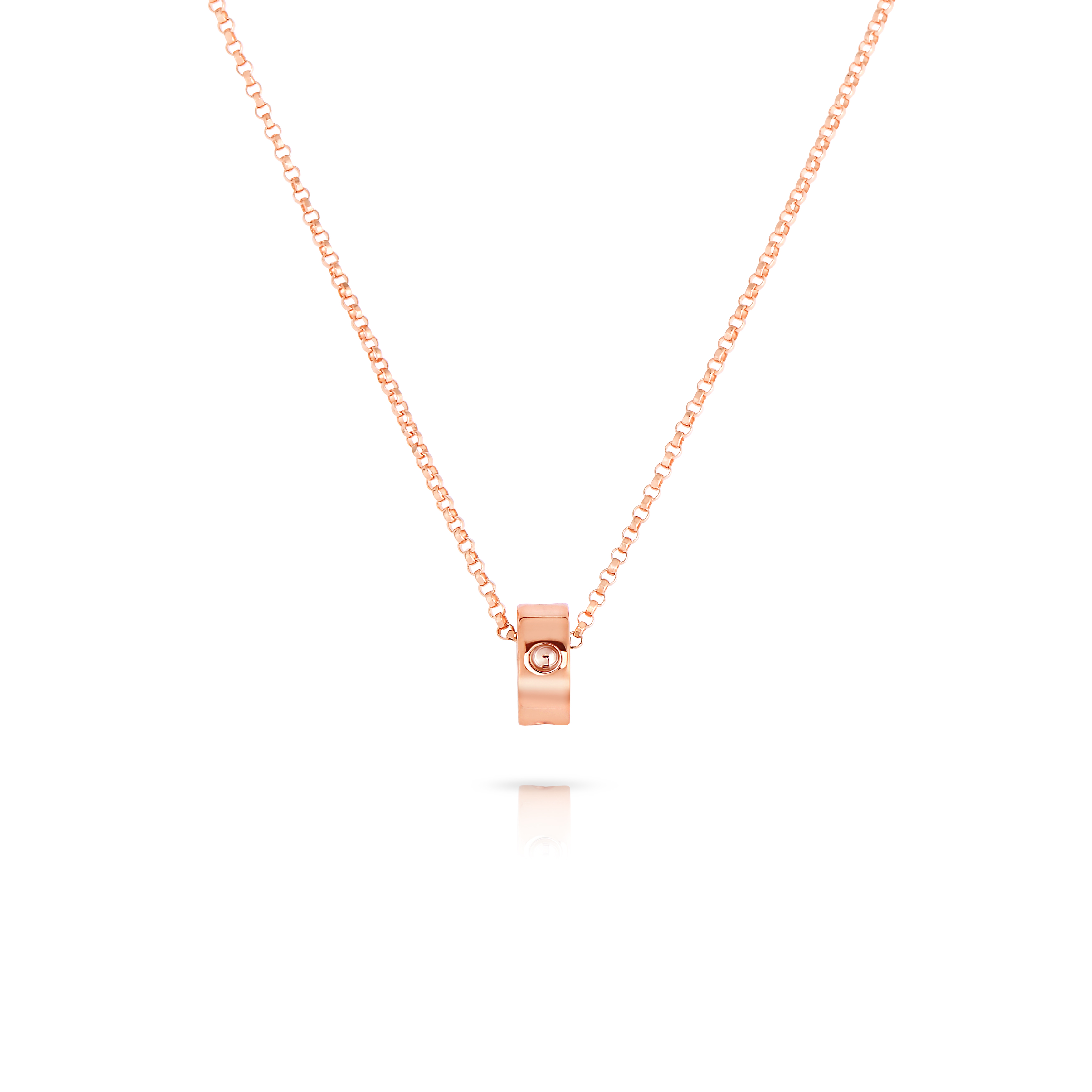 18k Rose Gold Poi Moi Symphony Rondel Necklace