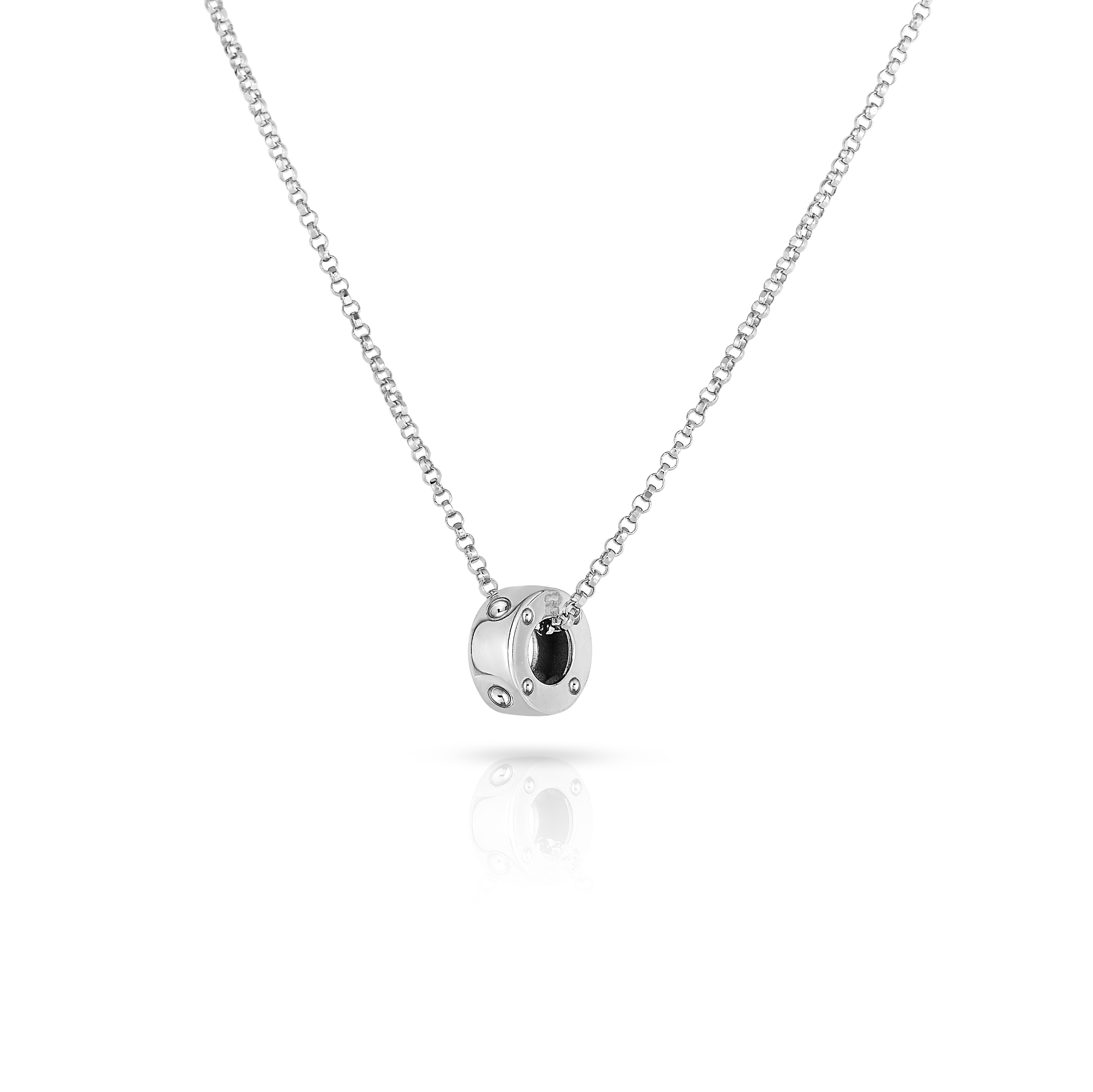 18k White Gold Poi Moi Symphony Rondel Necklace