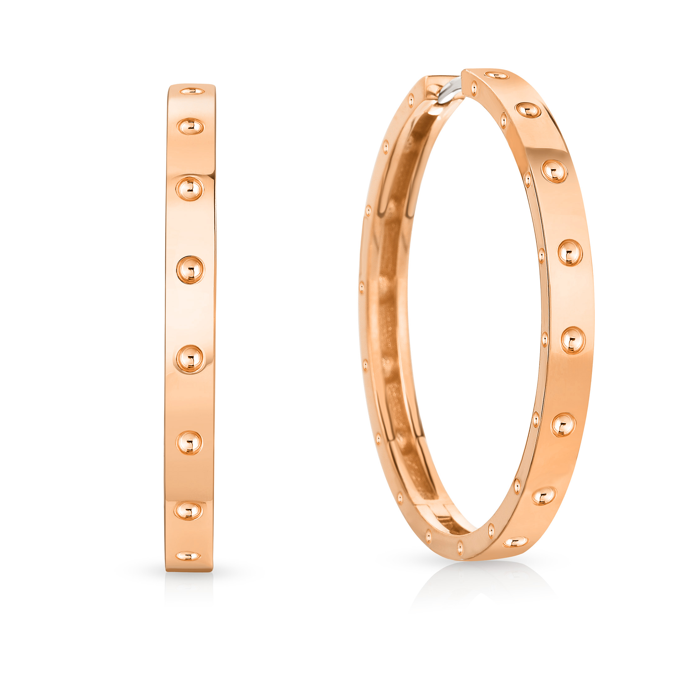 18k Rose Gold Pois Moi Large Hoop Earrings