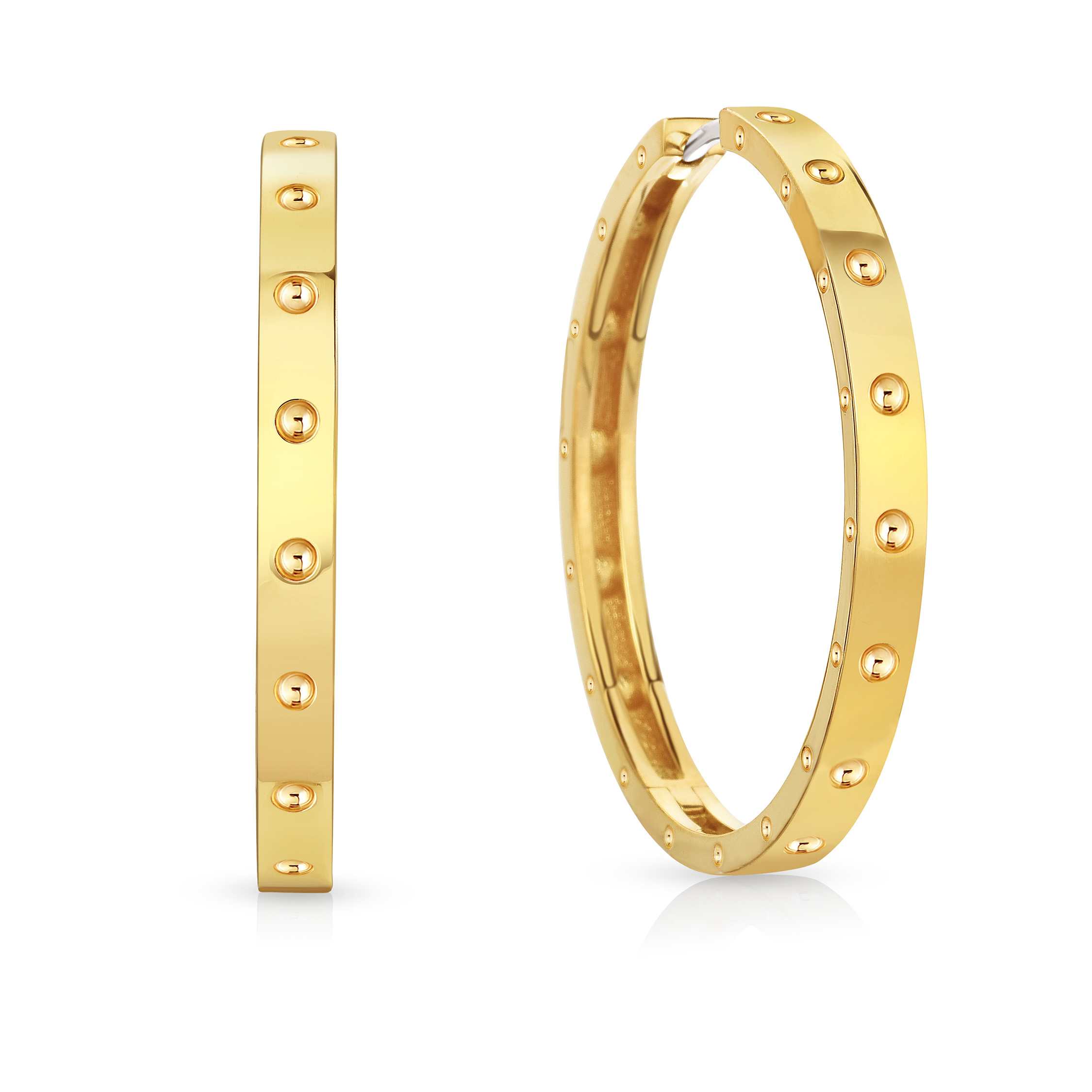 18k Yellow Gold Pois Moi Large Hoop Earrings
