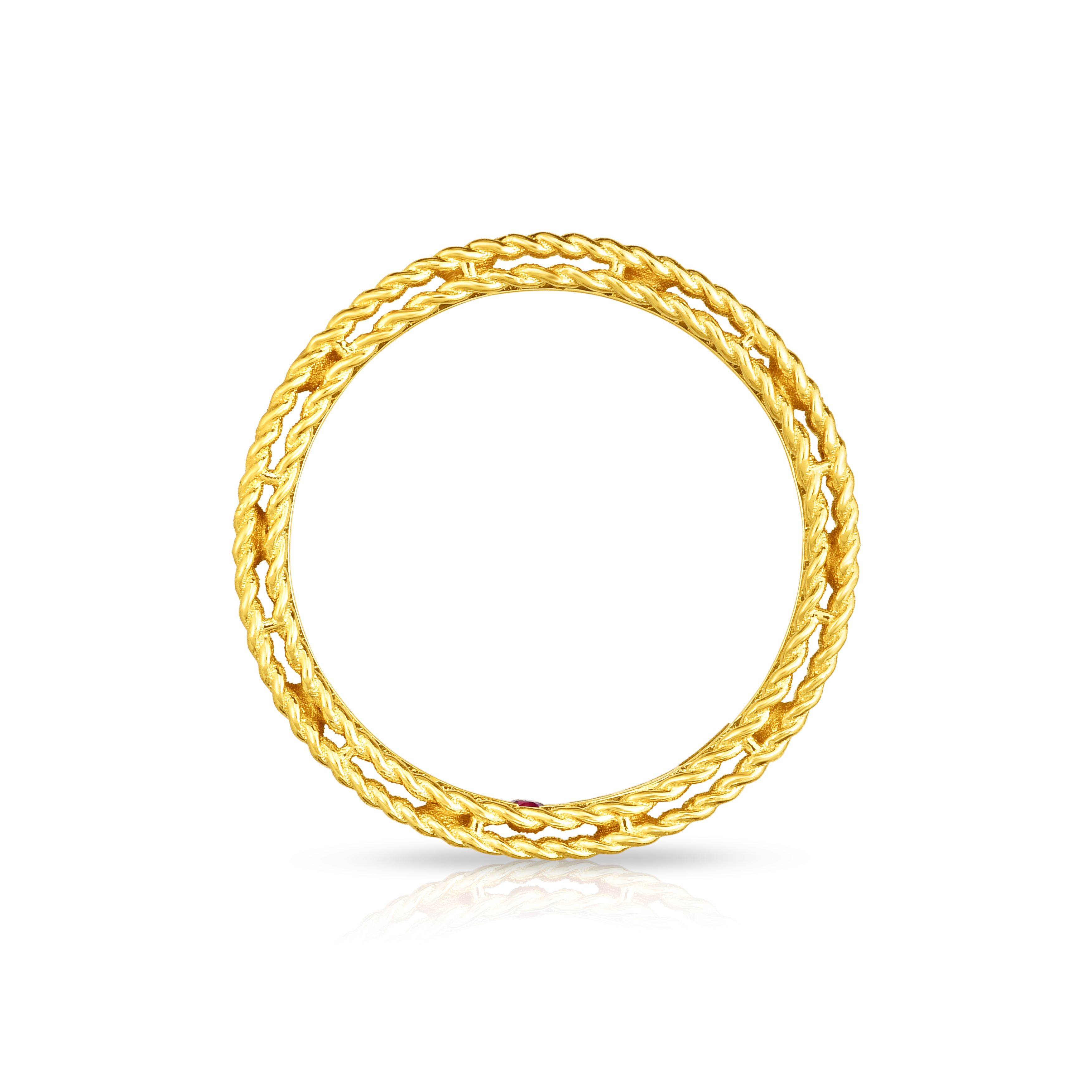 18k Yellow Gold Princess Diamond & Satin Finish Ring