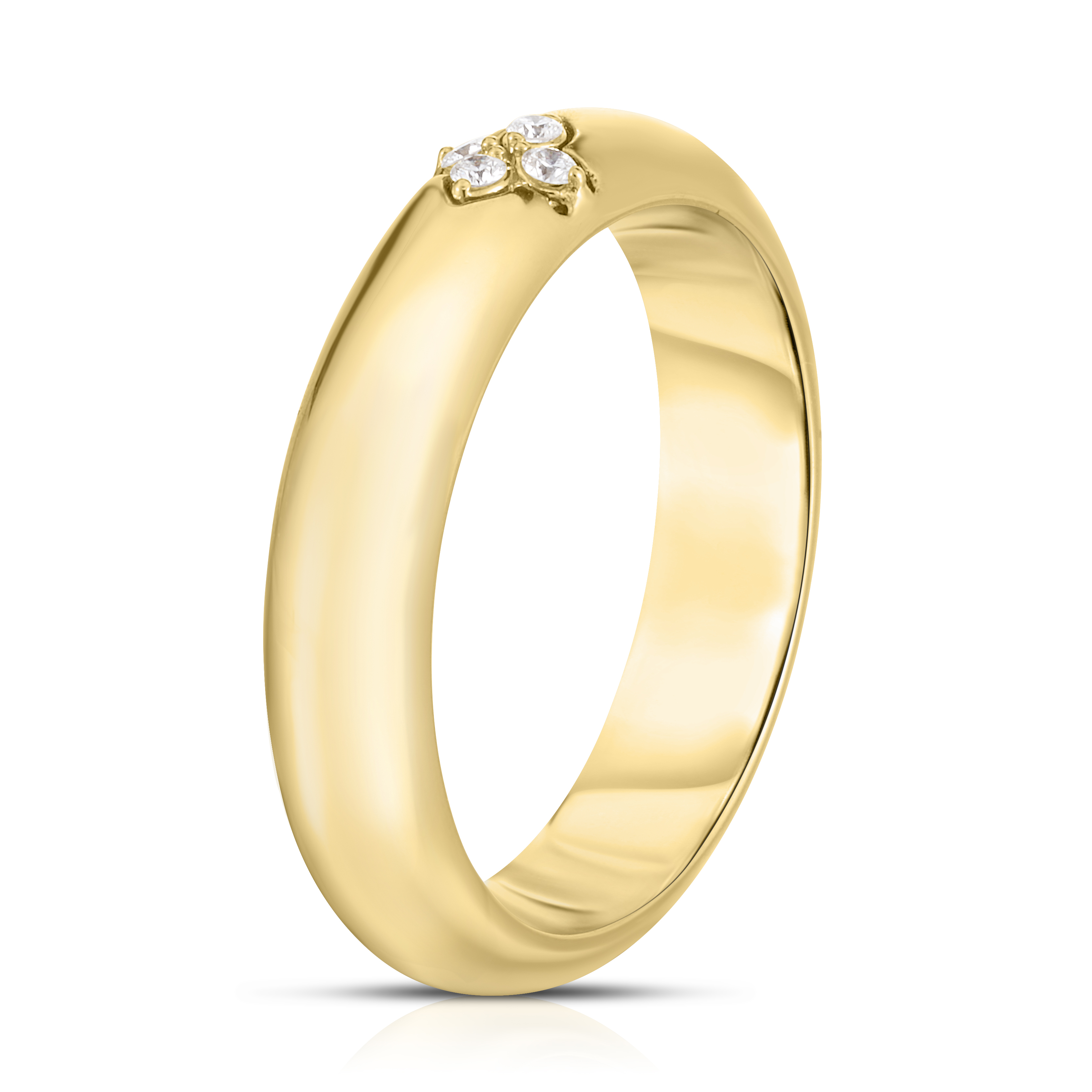 18k Yellow Love In Verona Diamond Flower Ring
