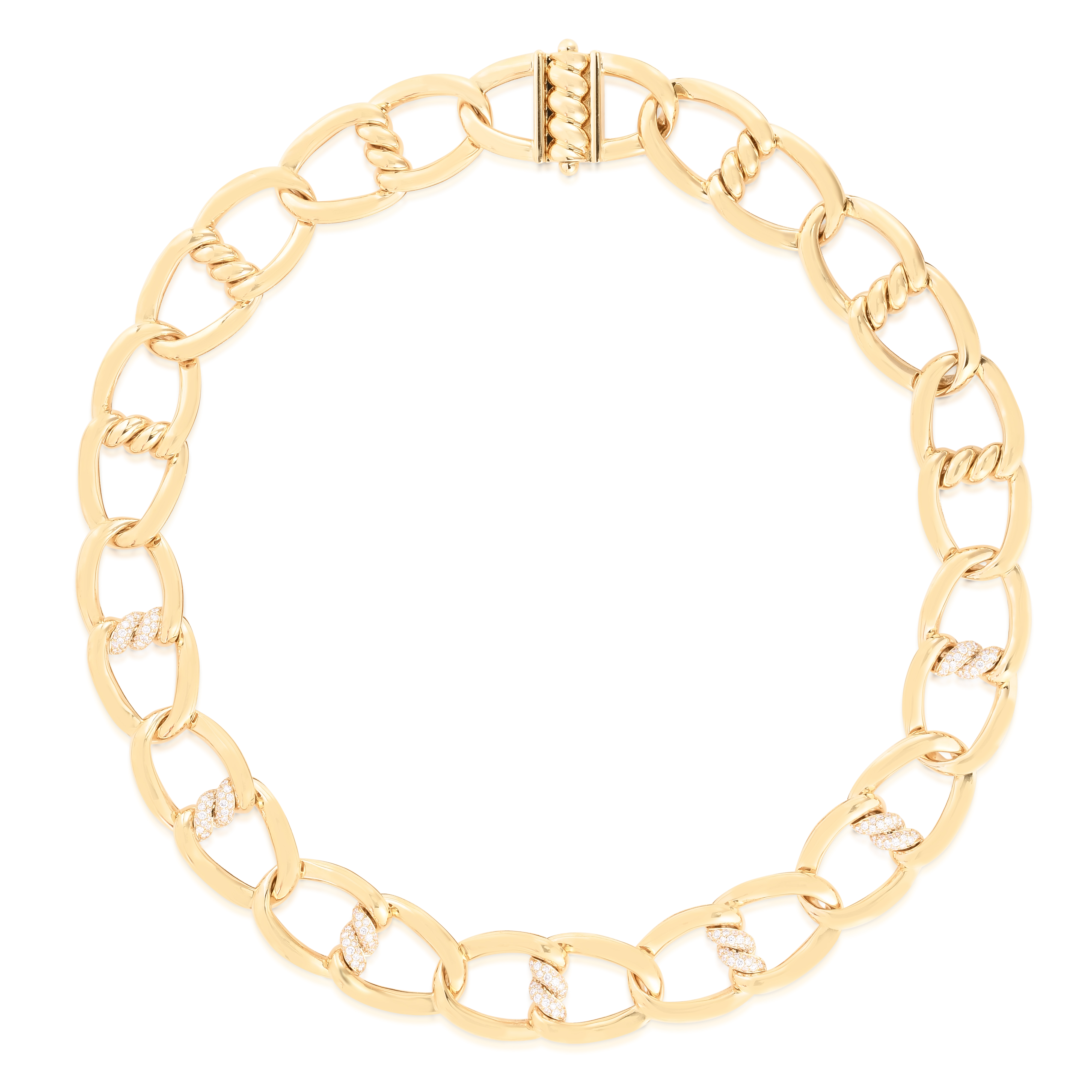 18k Yellow Gold Cialoma Diamond Knot Necklace