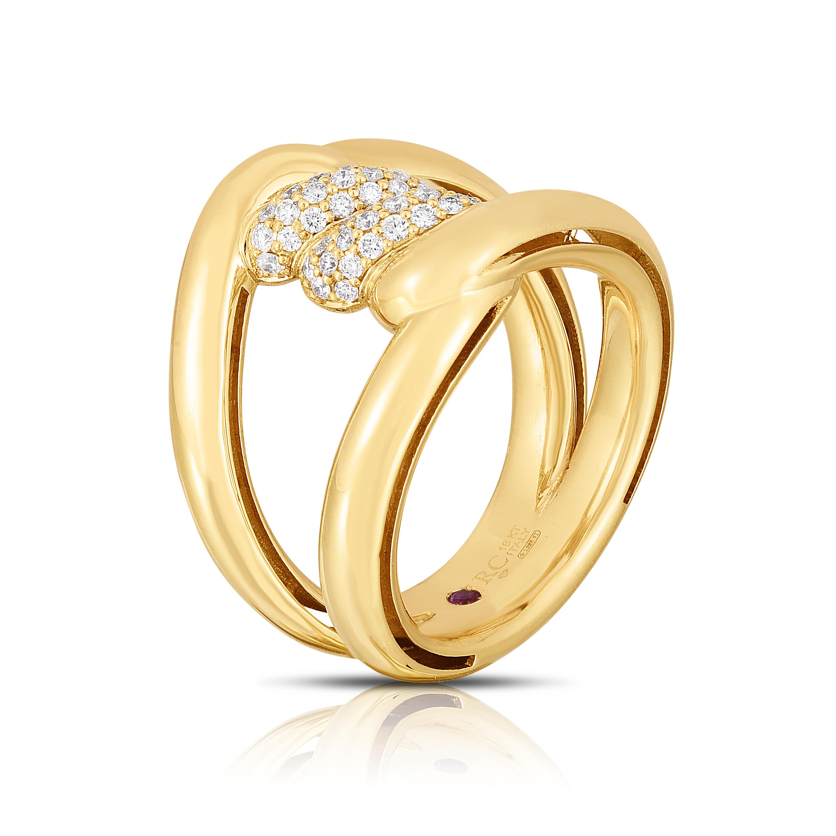 18k Yellow Gold Cialoma Diamond Accent Knot Ring