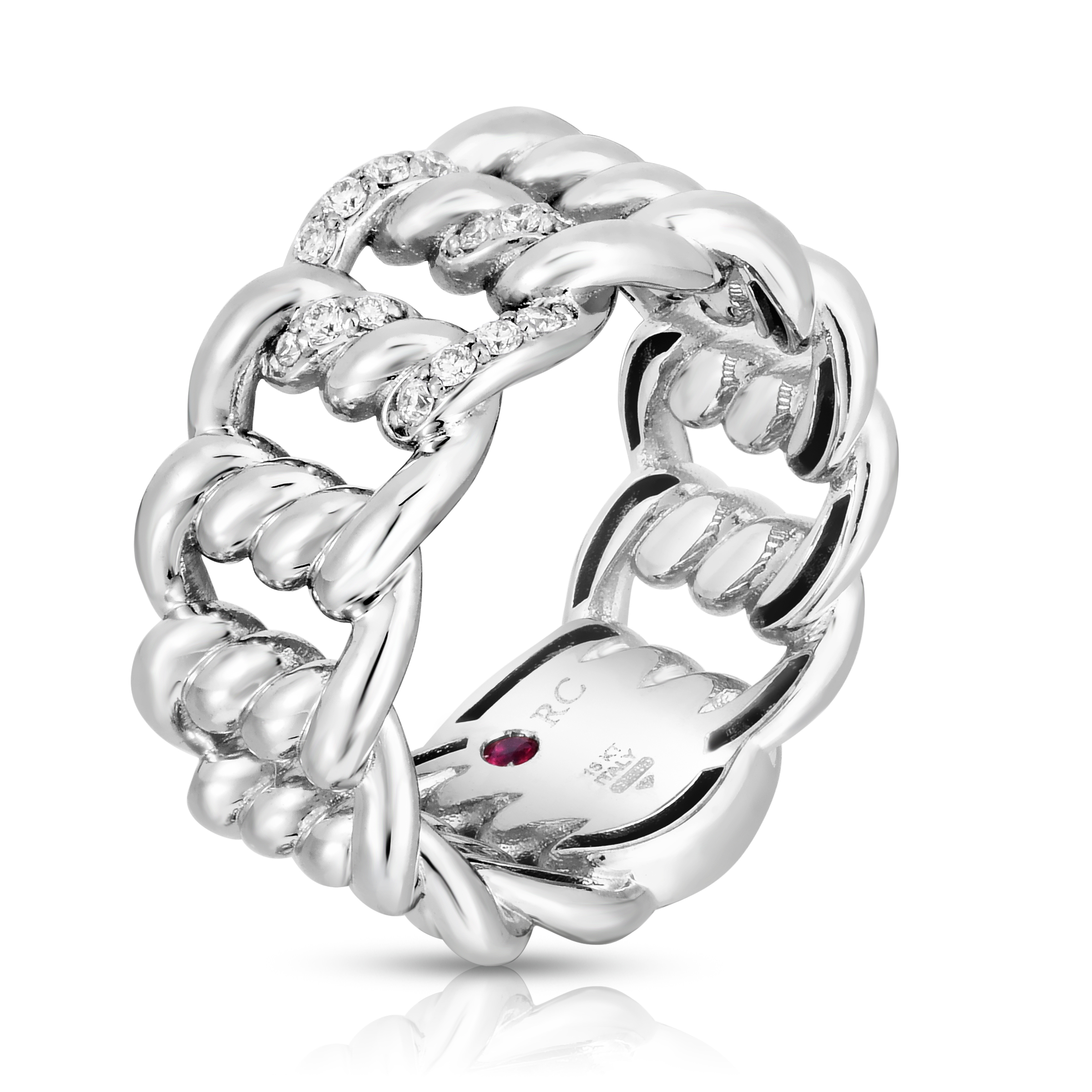 18k White Gold Cialoma Diamond Multiknot Ring