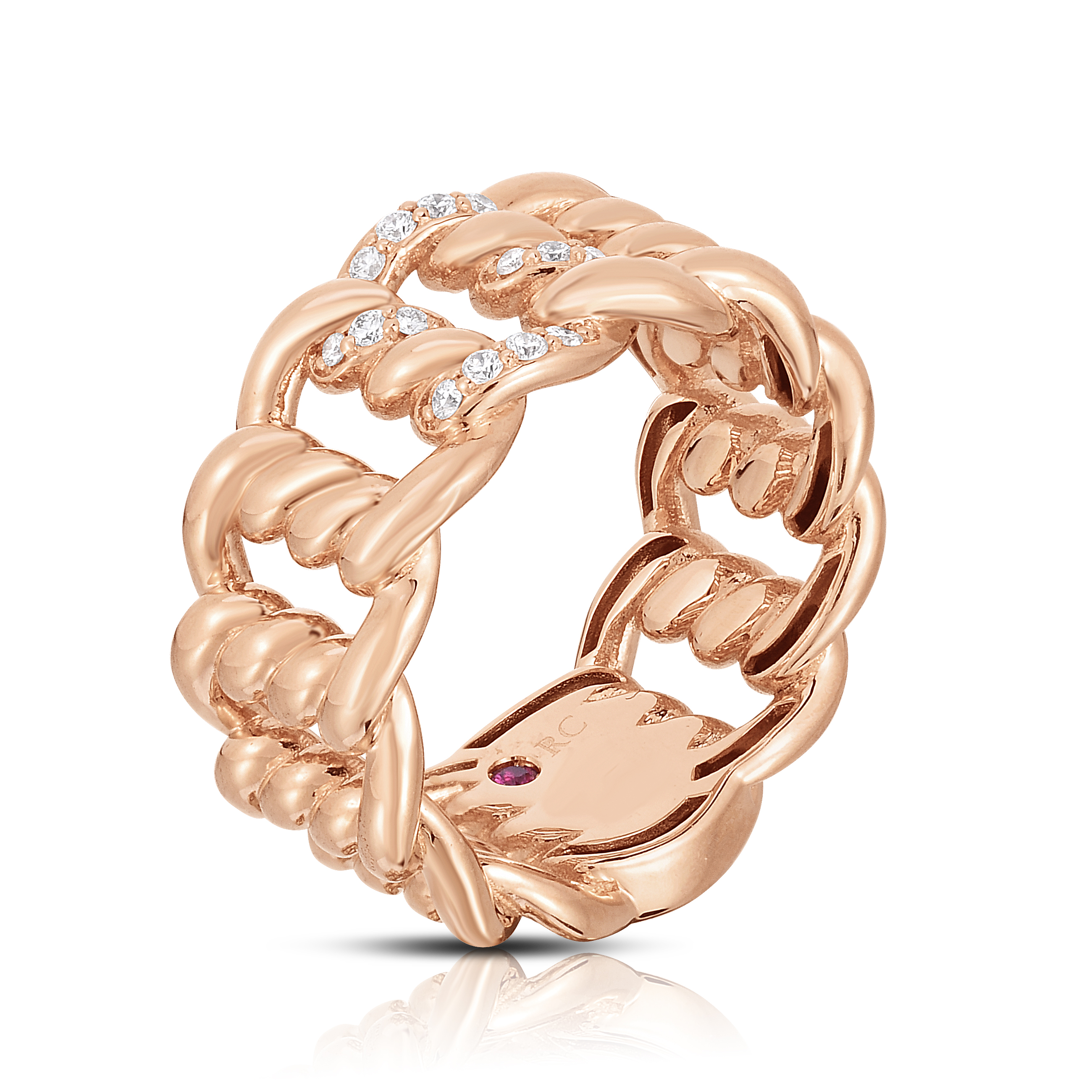 18k Rose Gold Cialoma Diamond Multiknot Ring