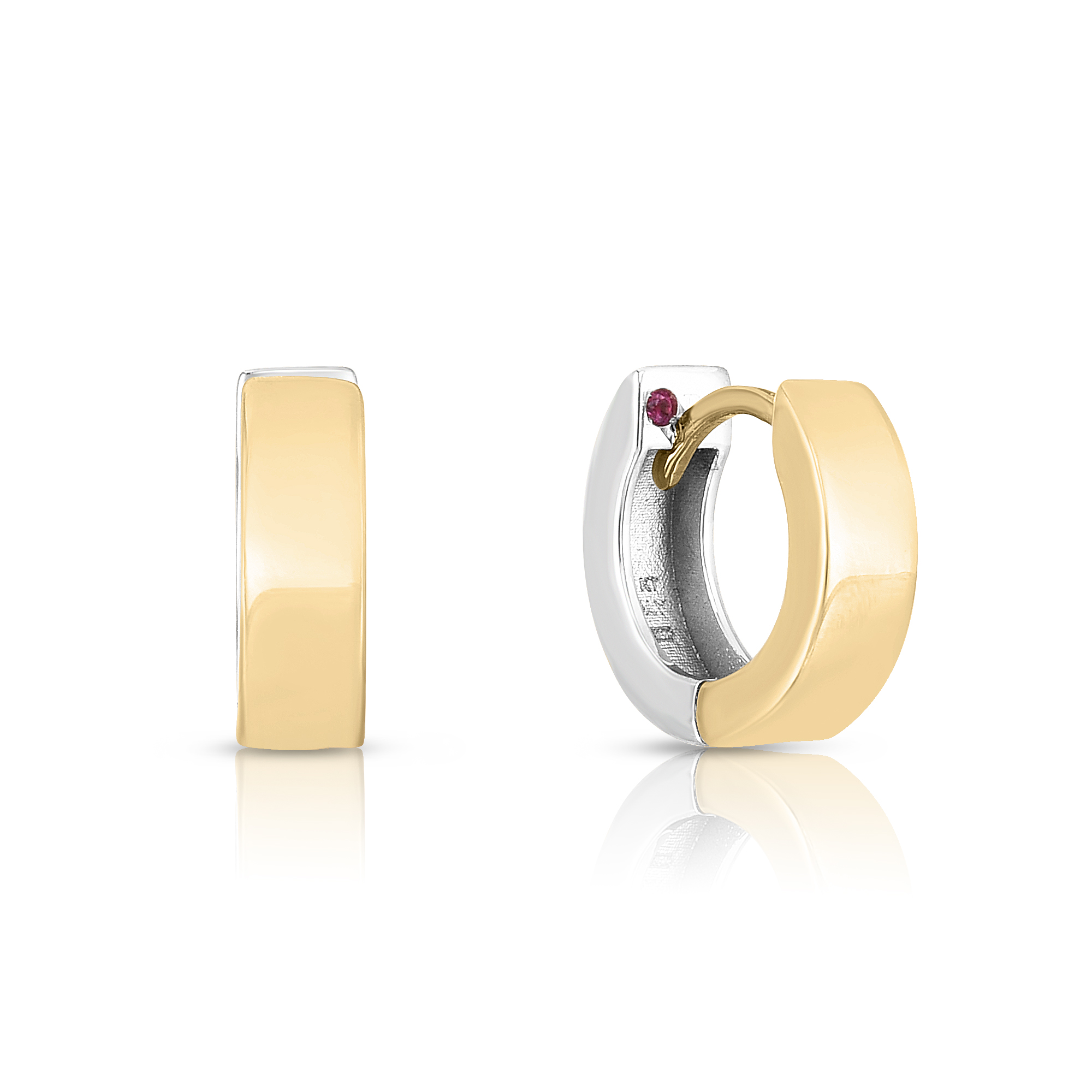 18k Yellow/white Gold The Perfect Hoop® Classic Hoop Earrings