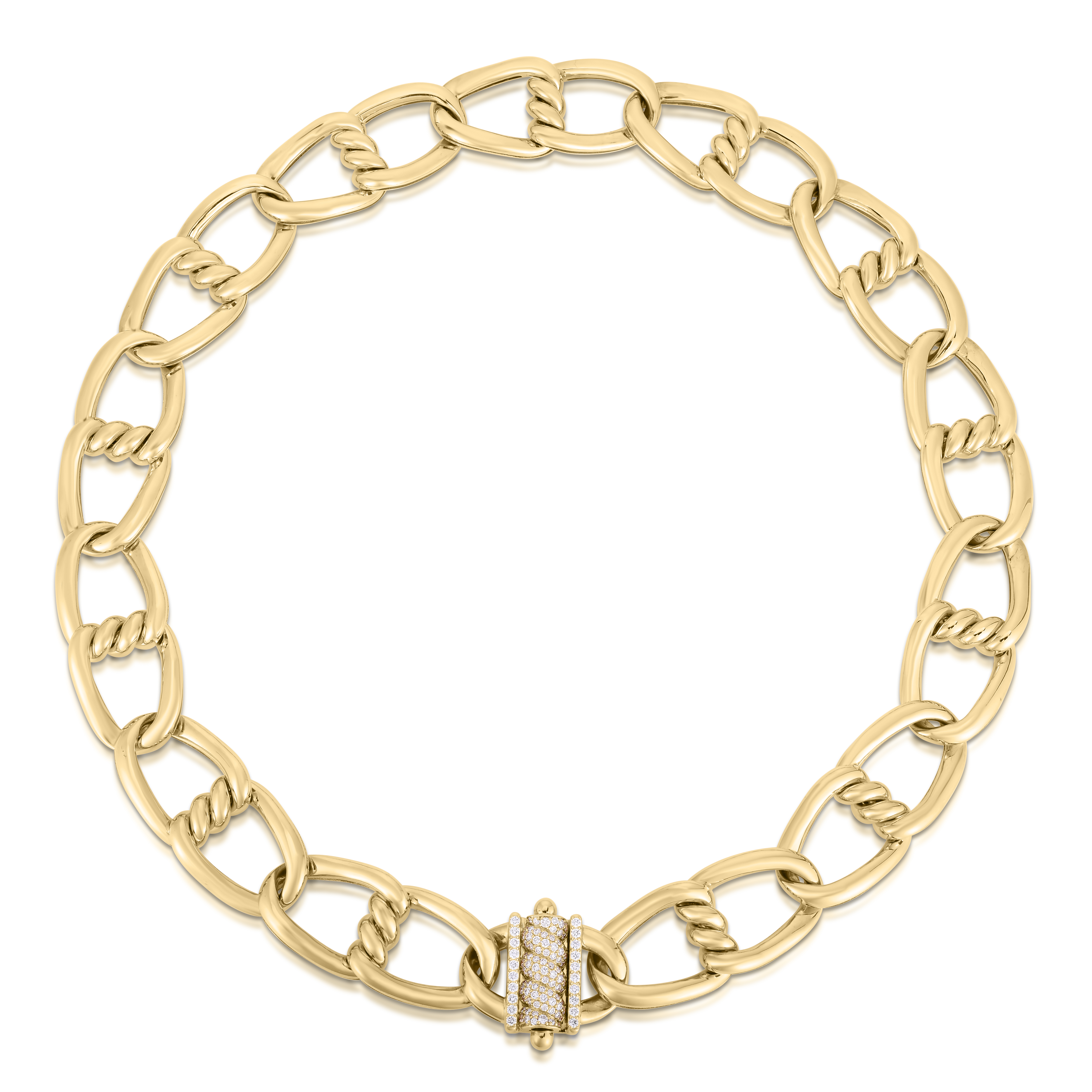 18k Yellow Gold Cialoma Diamond Knot Necklace