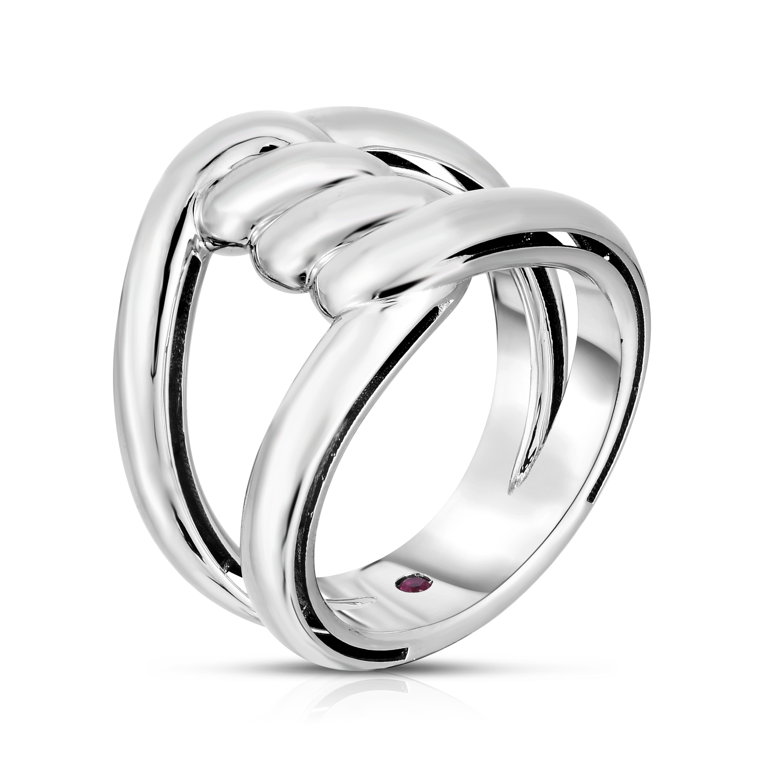 18k White Gold Cialoma Knot Ring
