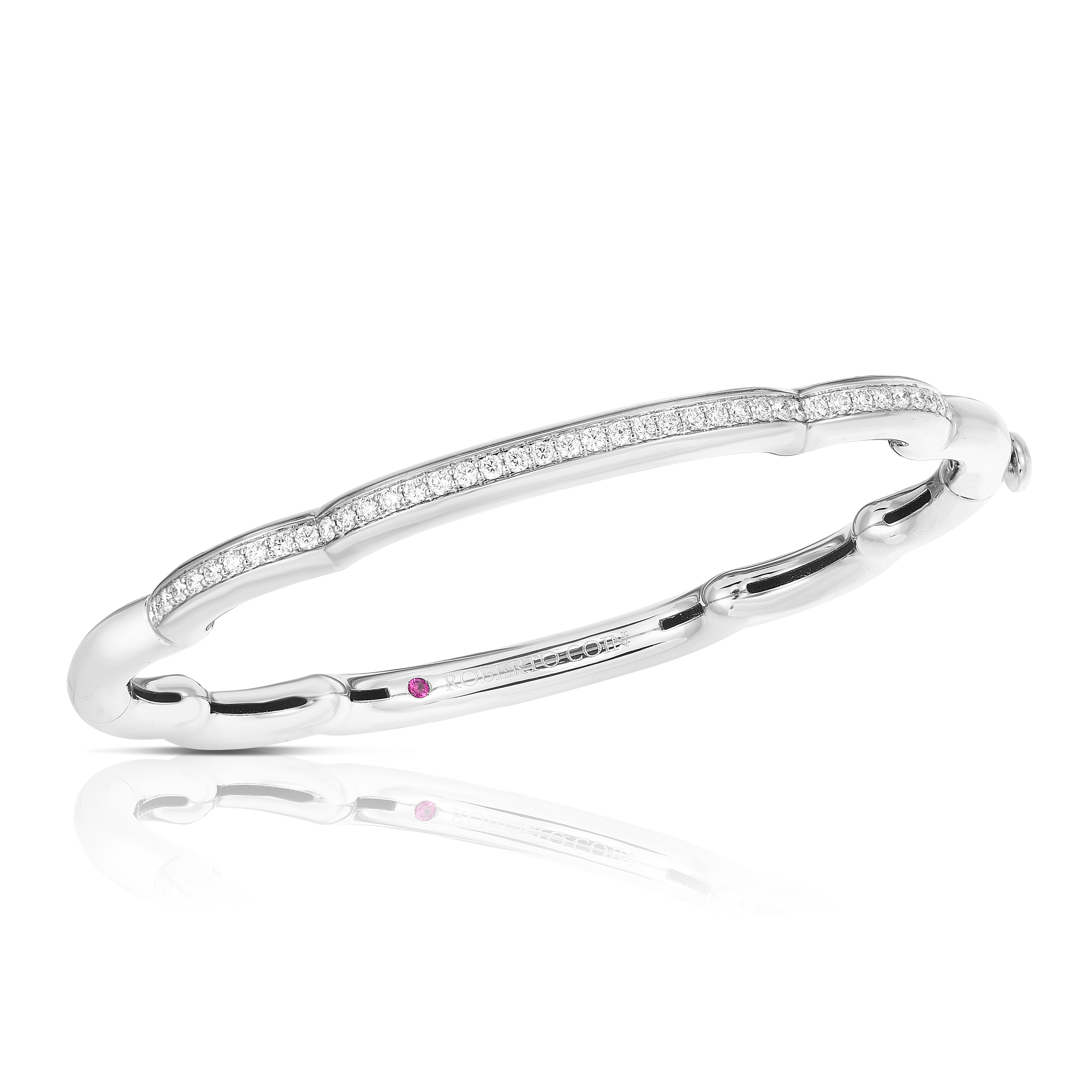 18k White Gold Cialoma Diamond Cloud Bangle