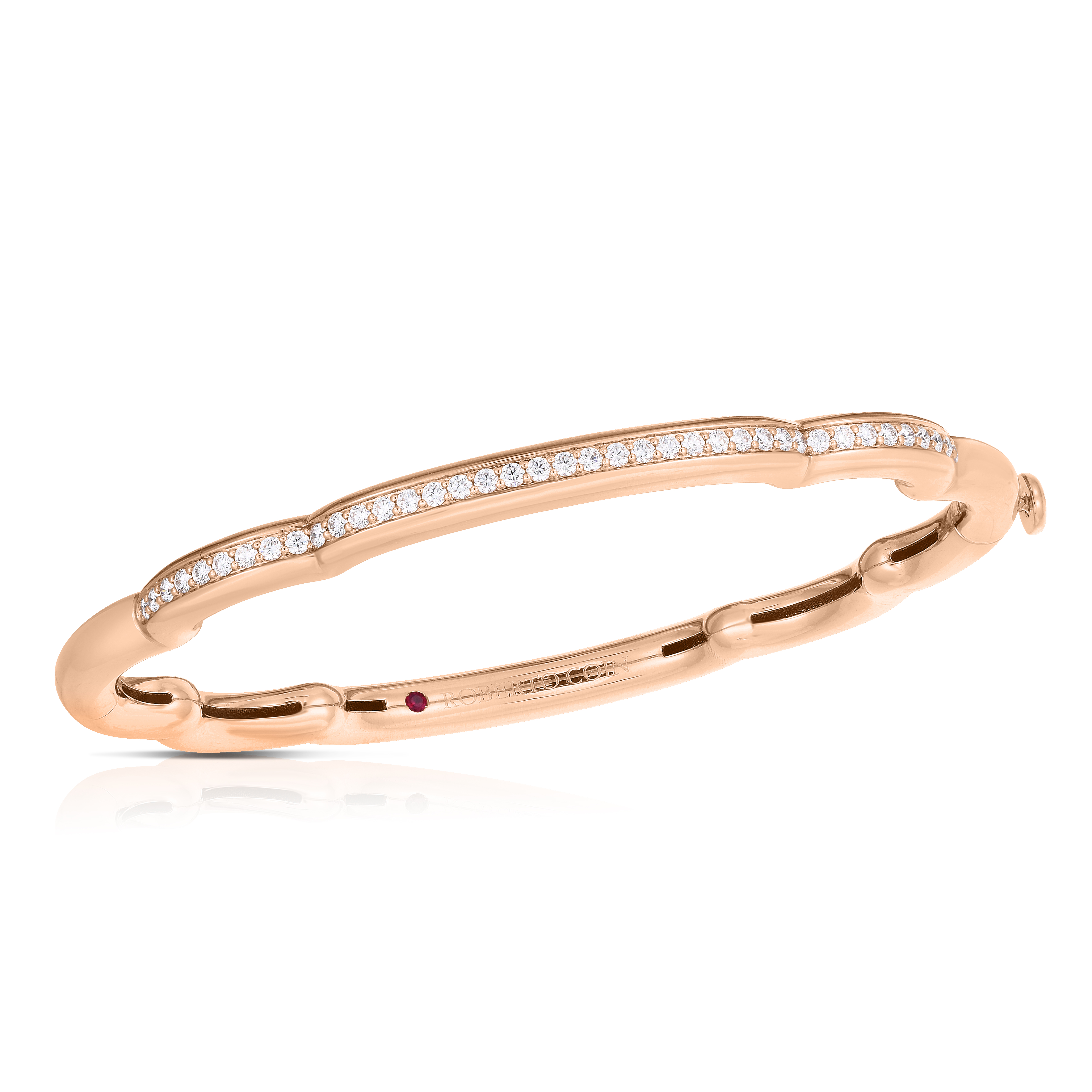 18k Rose Gold Cialoma Diamond Cloud Bangle