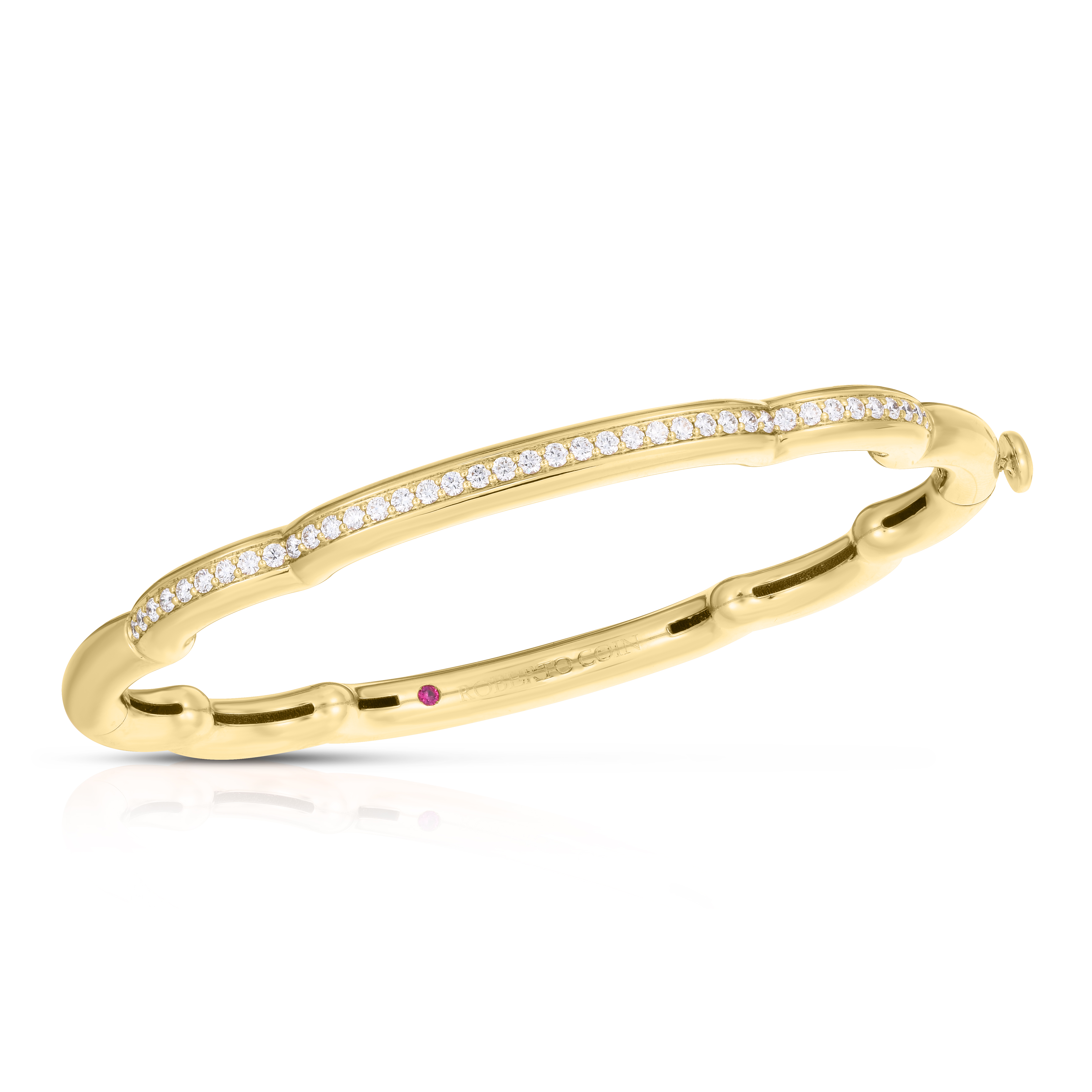 18k Yellow Gold Cialoma Diamond Cloud Bangle