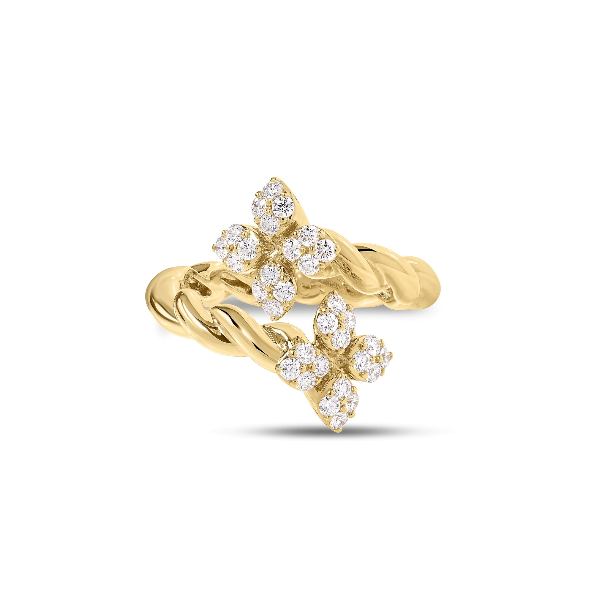 18k Yellow Gold Love In Verona Twist Diamond Ring