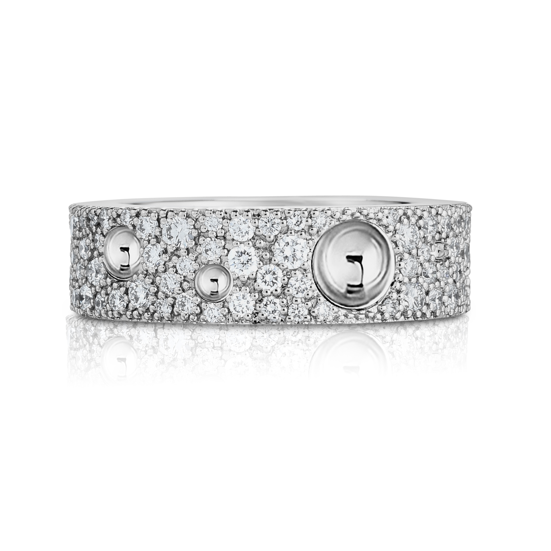 18k White Gold Pois Moi Luna Pave Diamond Ring