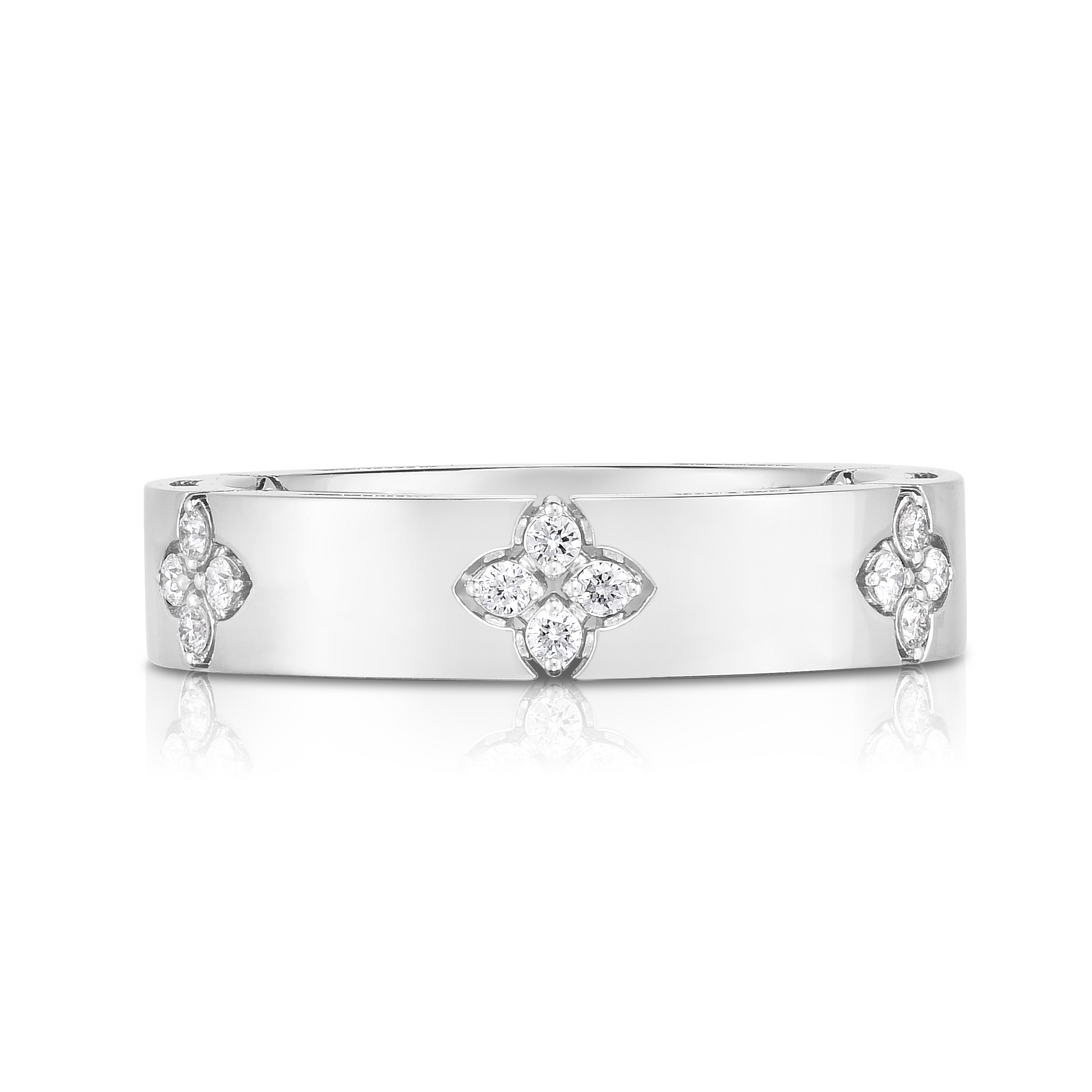 18k White Gold Love In Verona Narrow Diamond Ring