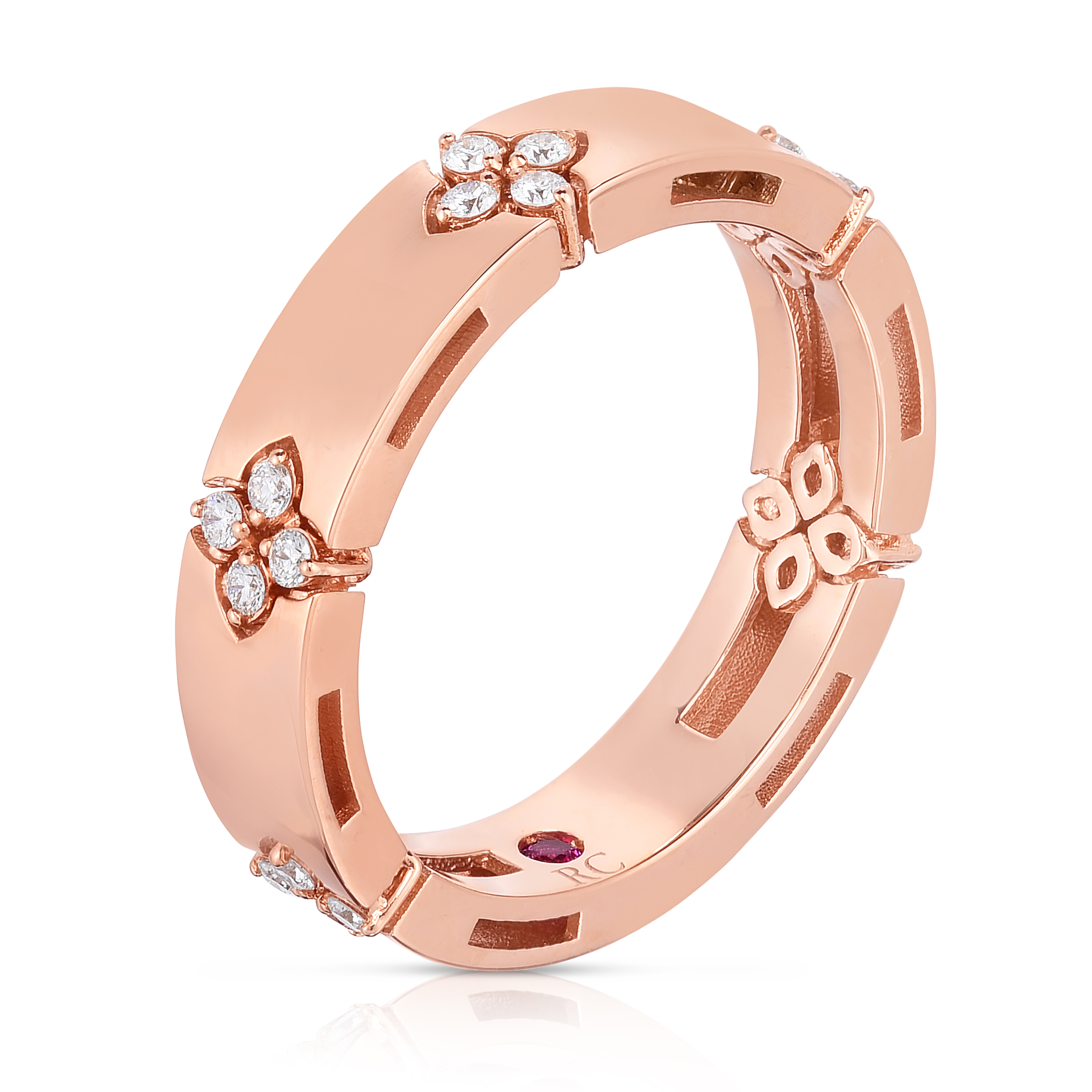 18k Rose Gold Love In Verona Narrow Diamond Ring