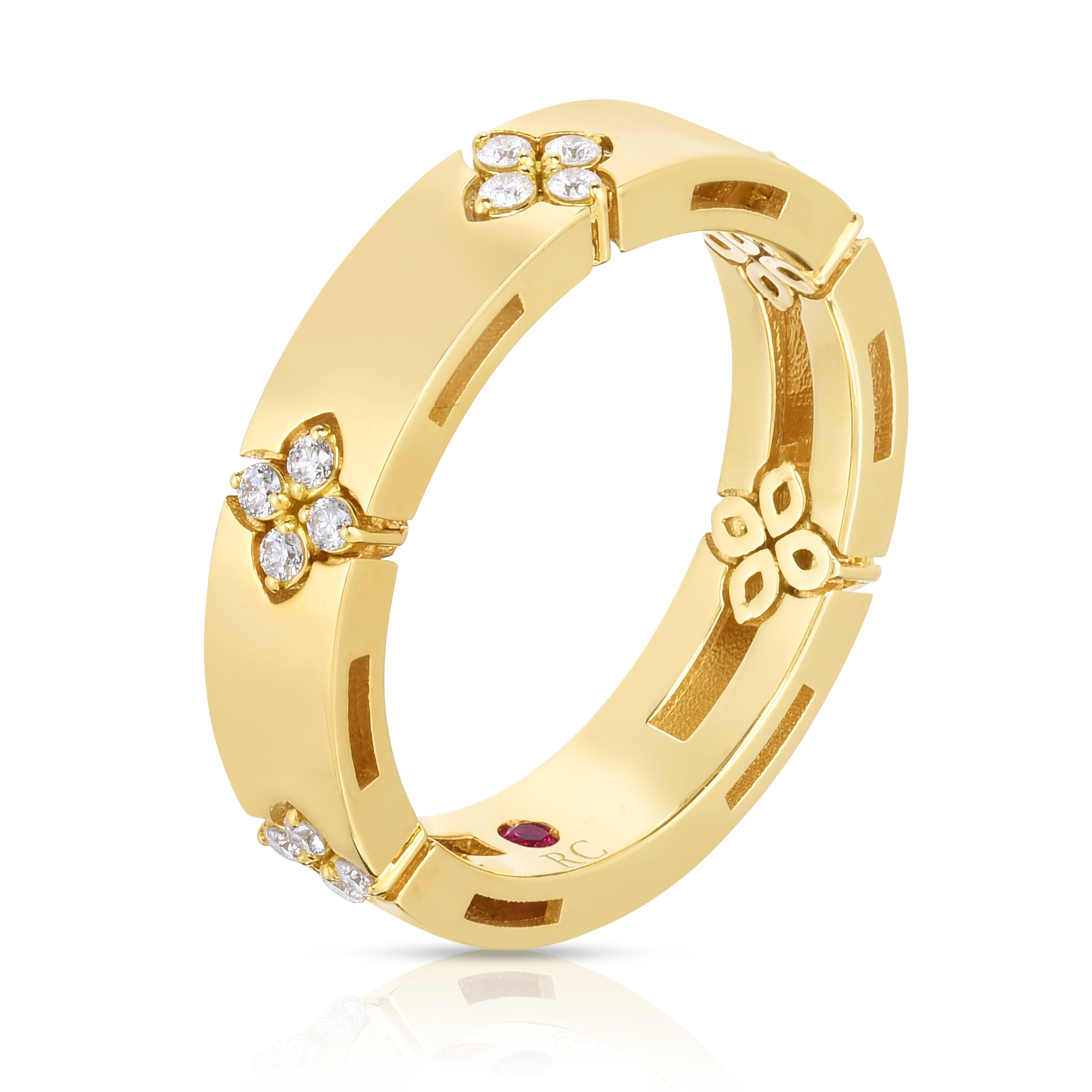 18k Yellow Gold Love In Verona Narrow Diamond Ring