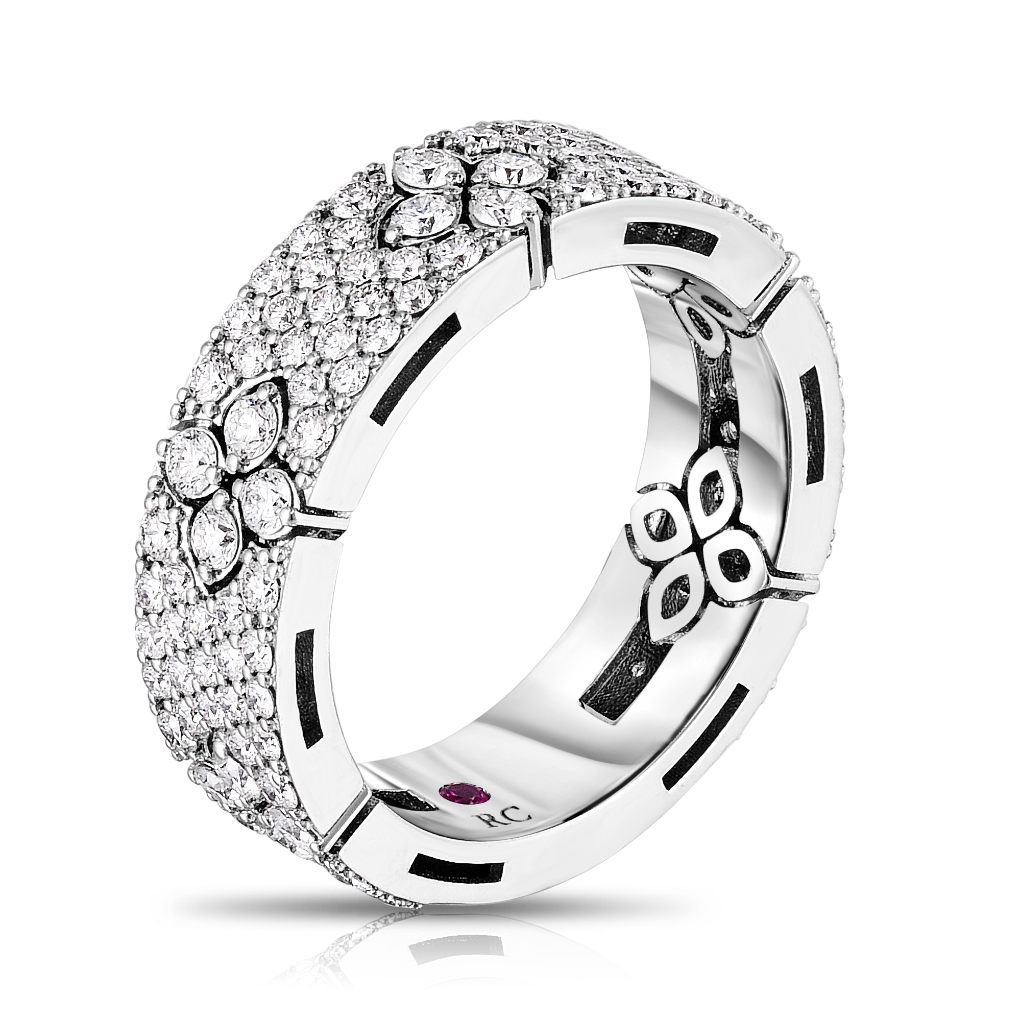 18k White Gold Love In Verona Pave Diamond Ring