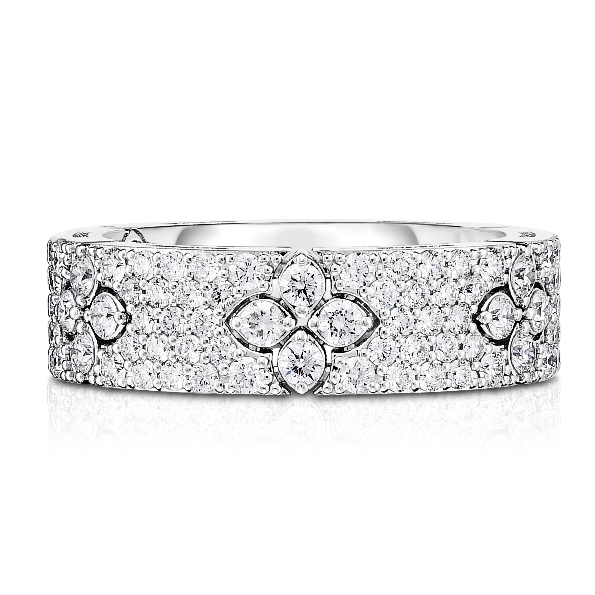 18k White Gold Love In Verona Pave Diamond Ring