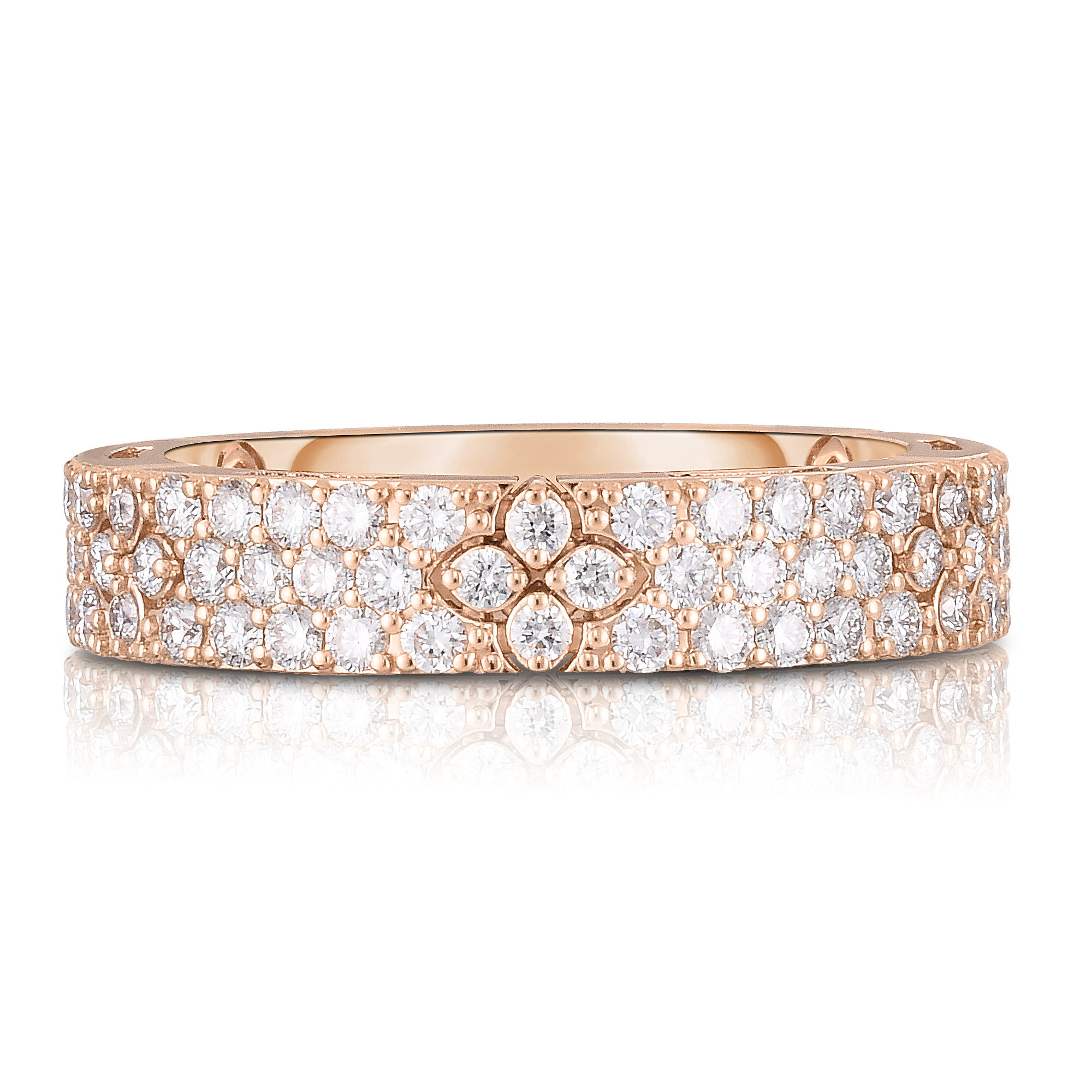 18k Rose Gold Love In Verona Pave Ring