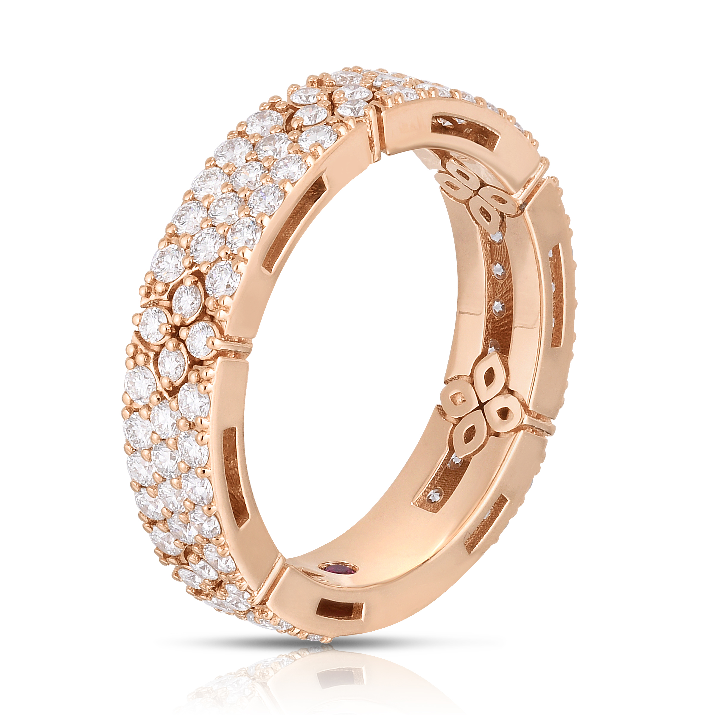 18k Rose Gold Love In Verona Pave Ring