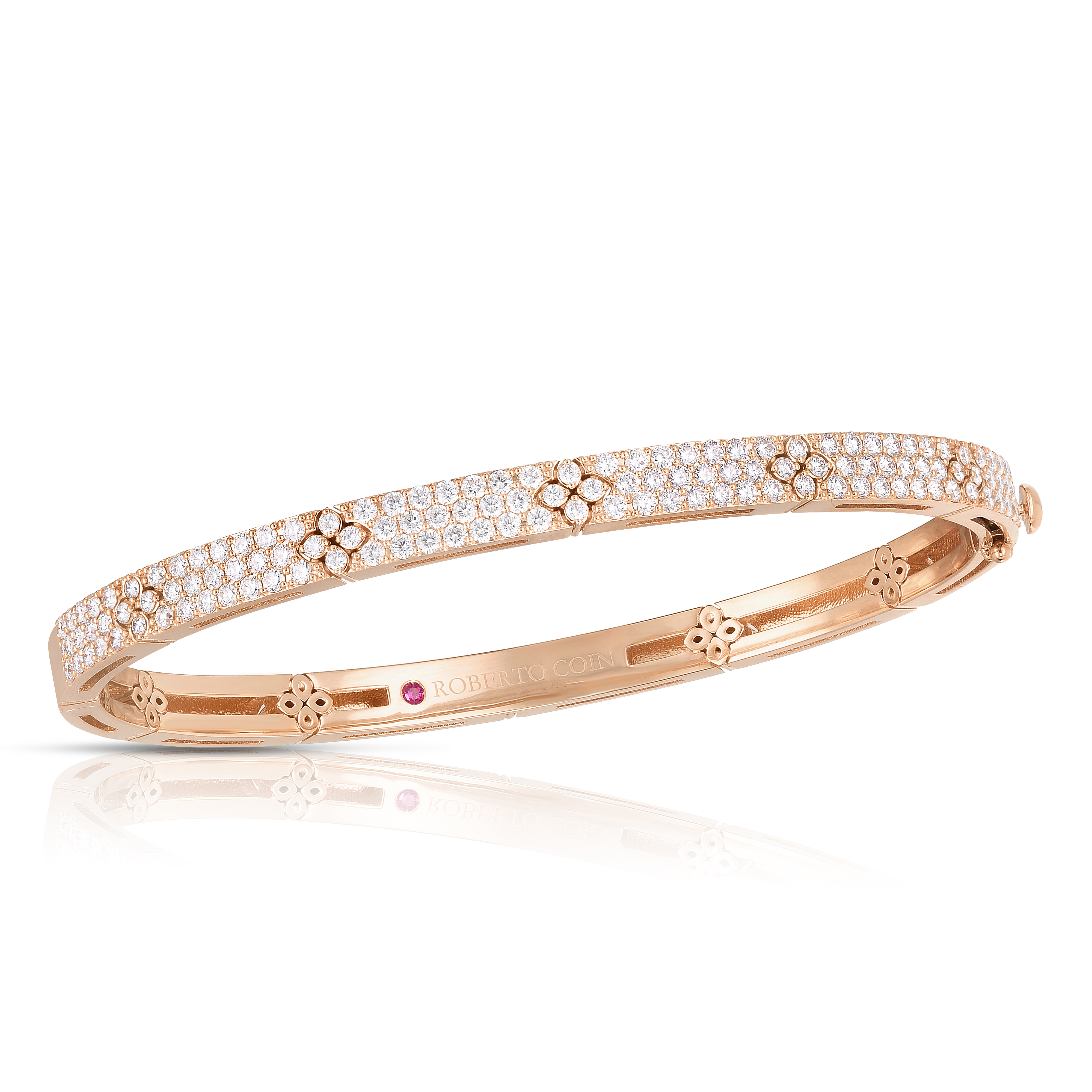18k Rose Gold Love In Verona Pave Bangle