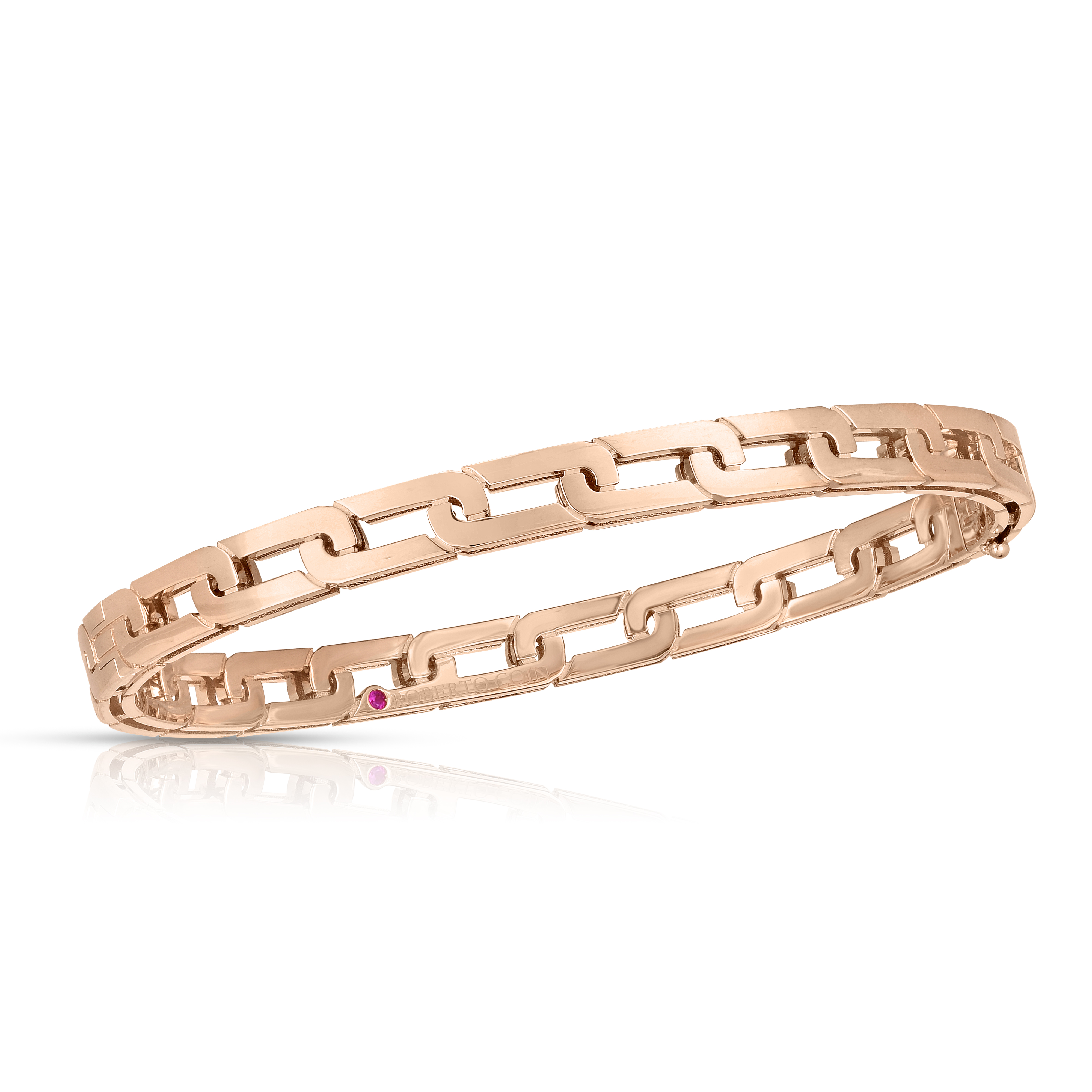 18k Rose Gold Navarra Slim Bangle Bracelet