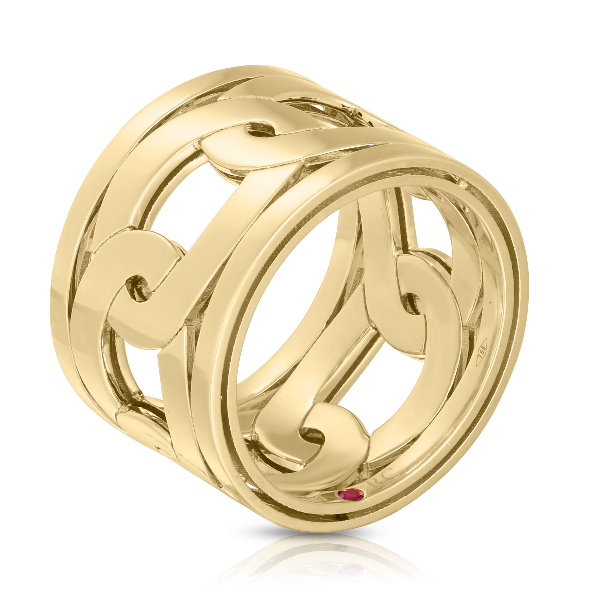 18k Yellow Gold Navarra Wide Ring