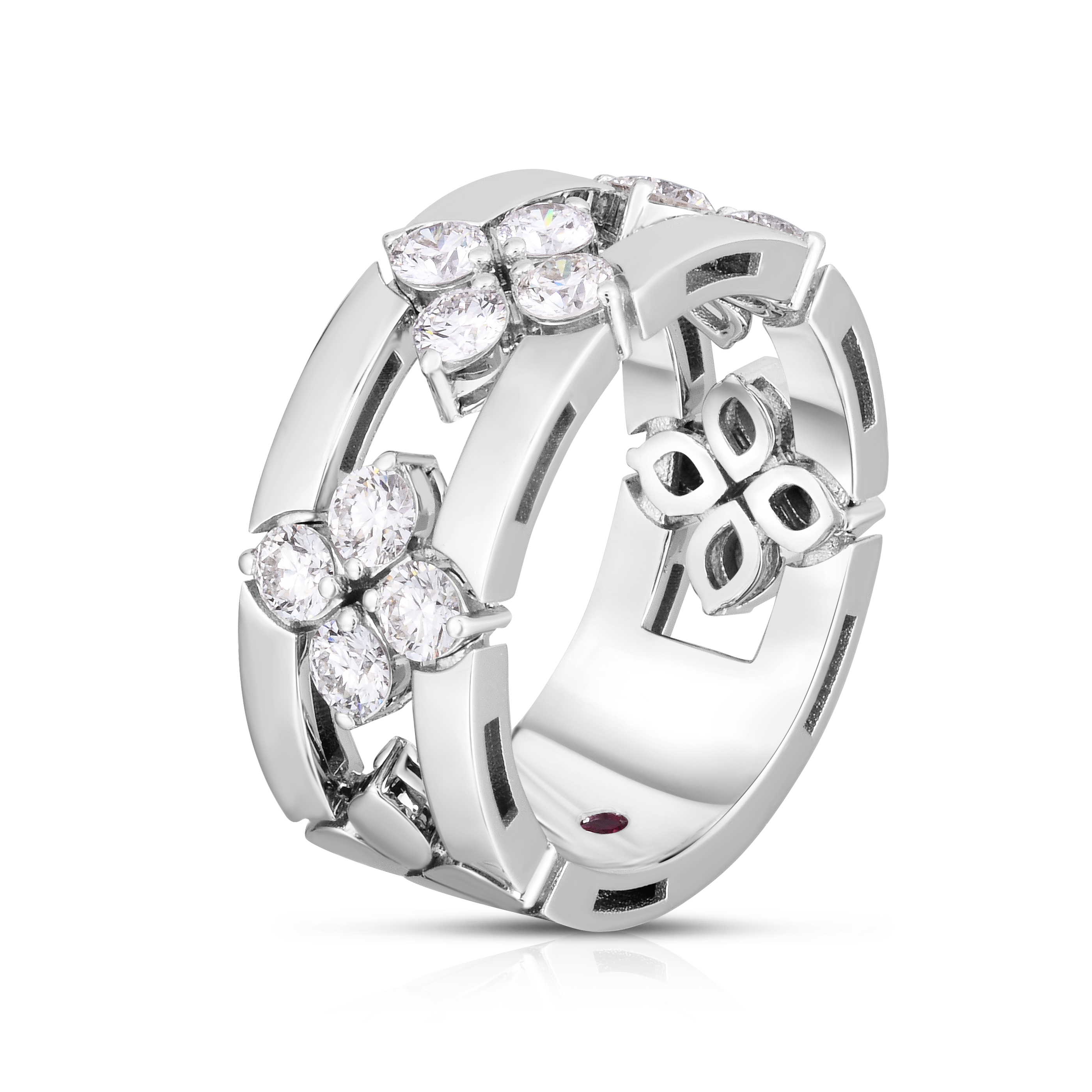 18k White Gold Love In Verona Diamond Open Frame Ring