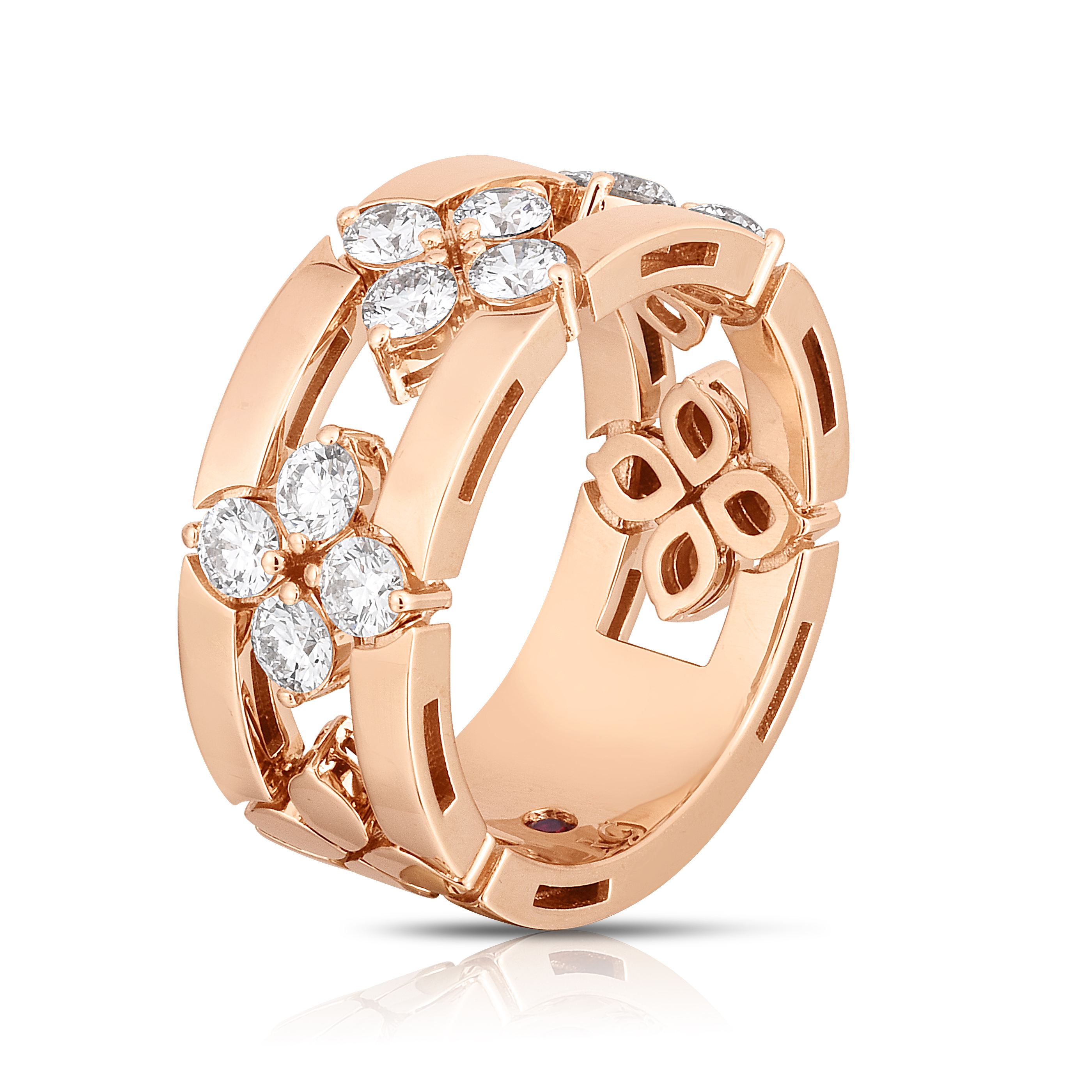 18k Rose Gold Love In Verona Diamond Open Frame Ring