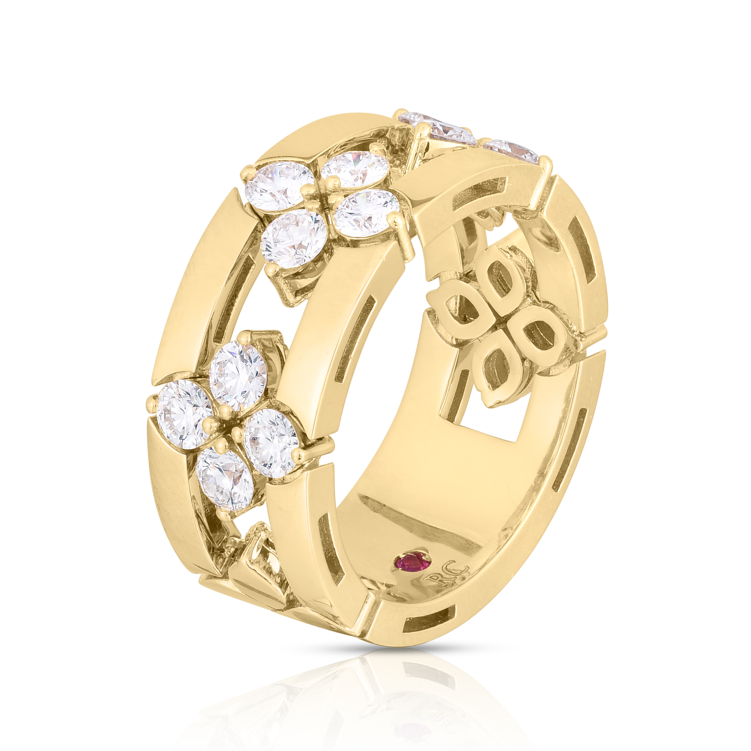 18k Yellow Gold Love In Verona Diamond Open Frame Ring