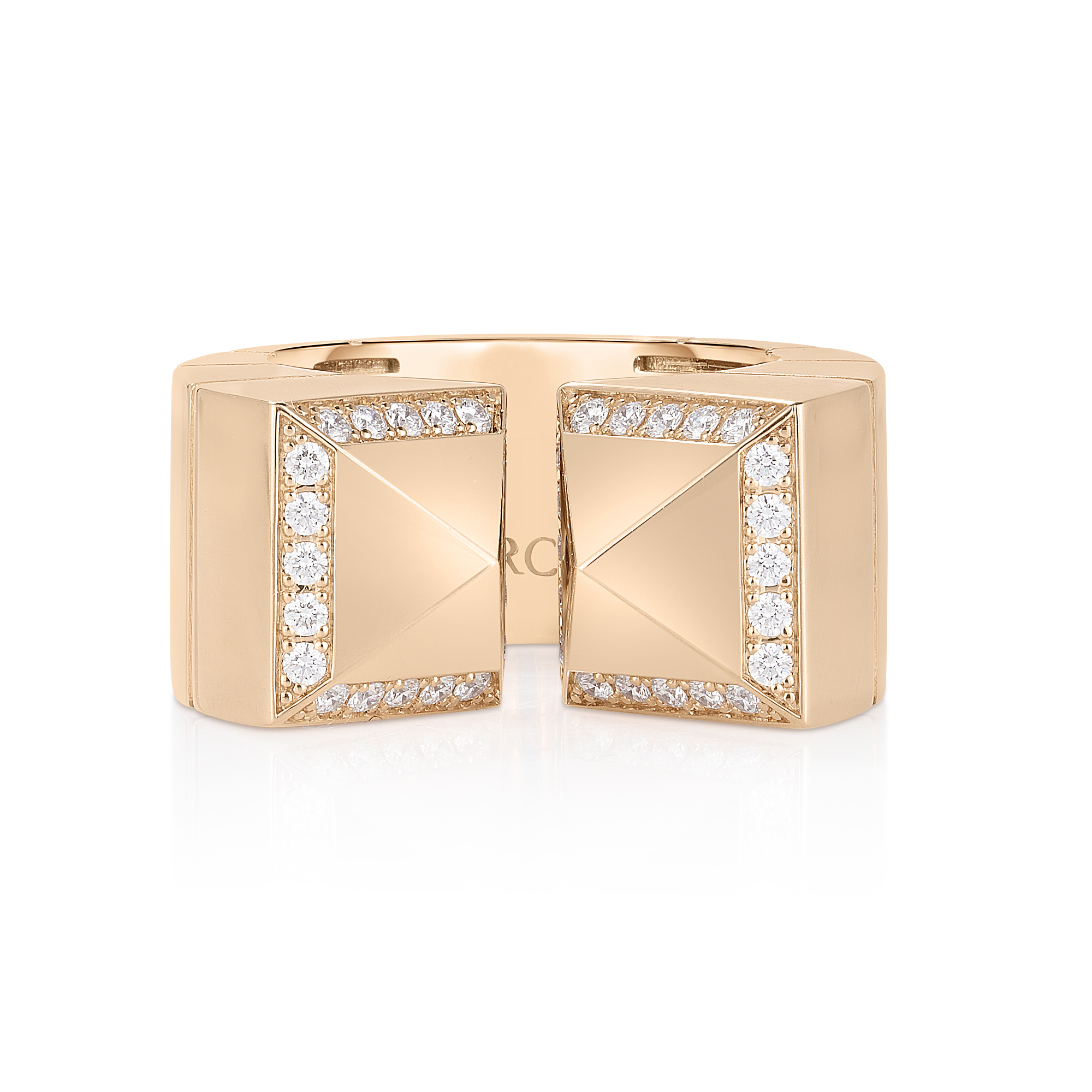 18k Rose Gold Obelisco Diamond Accent Ring