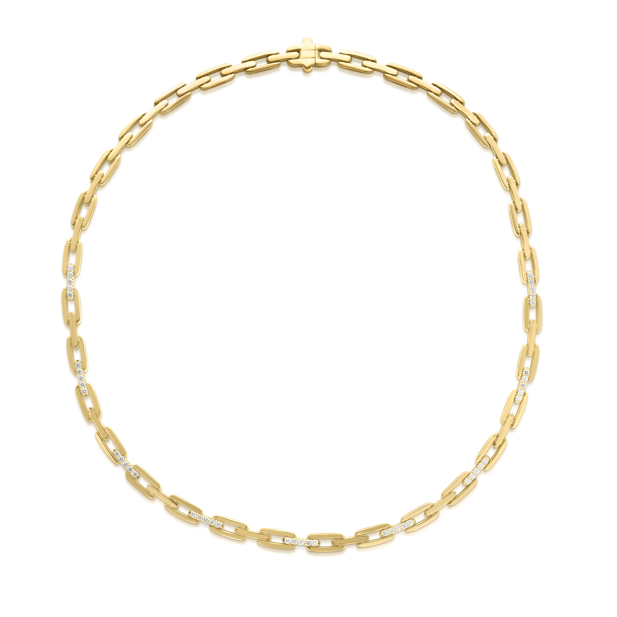 18k Yellow Gold Navarra Diamond Accents Necklace