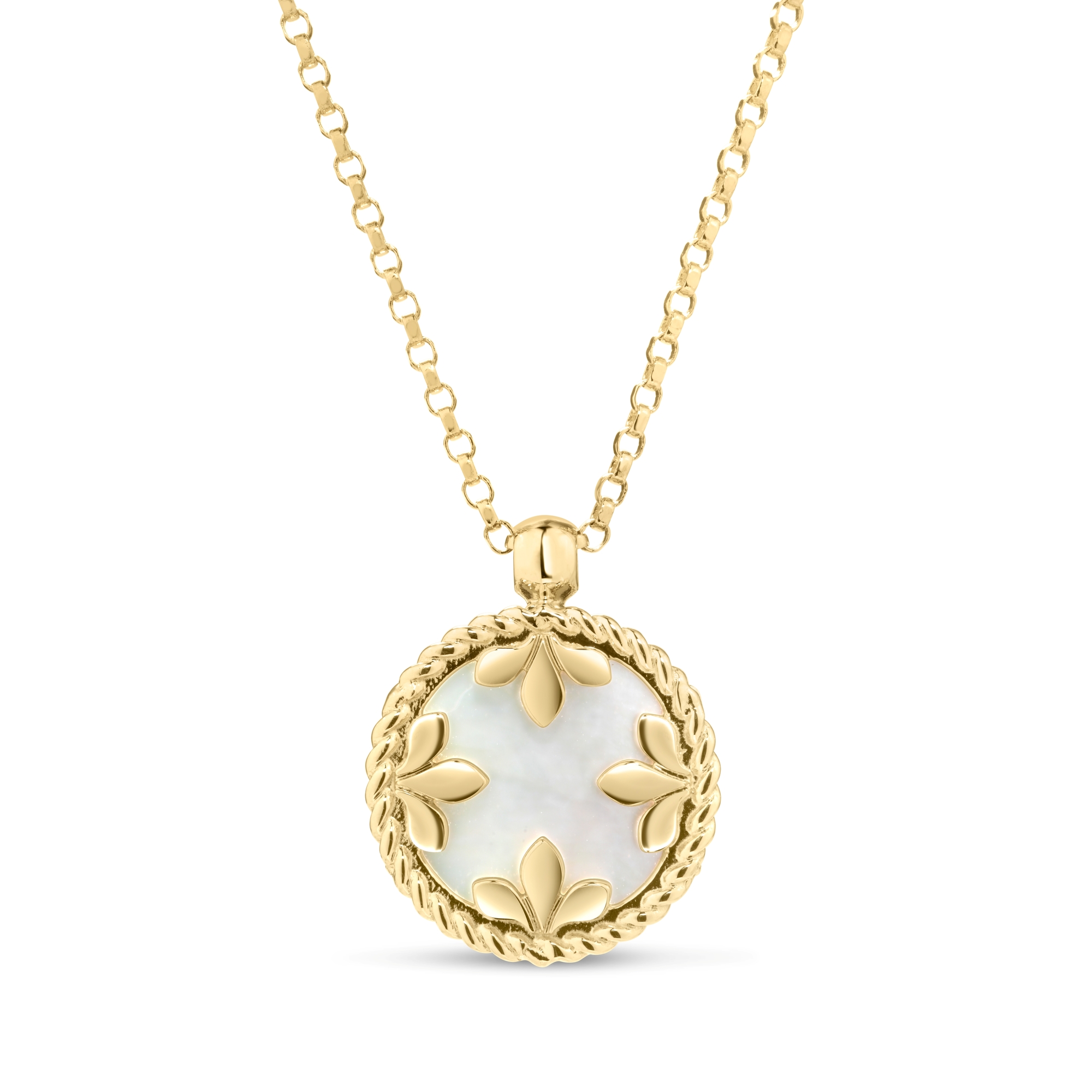 18k Yellow Gold Venetian Medallions Small Diamond And Turquoise Necklace
