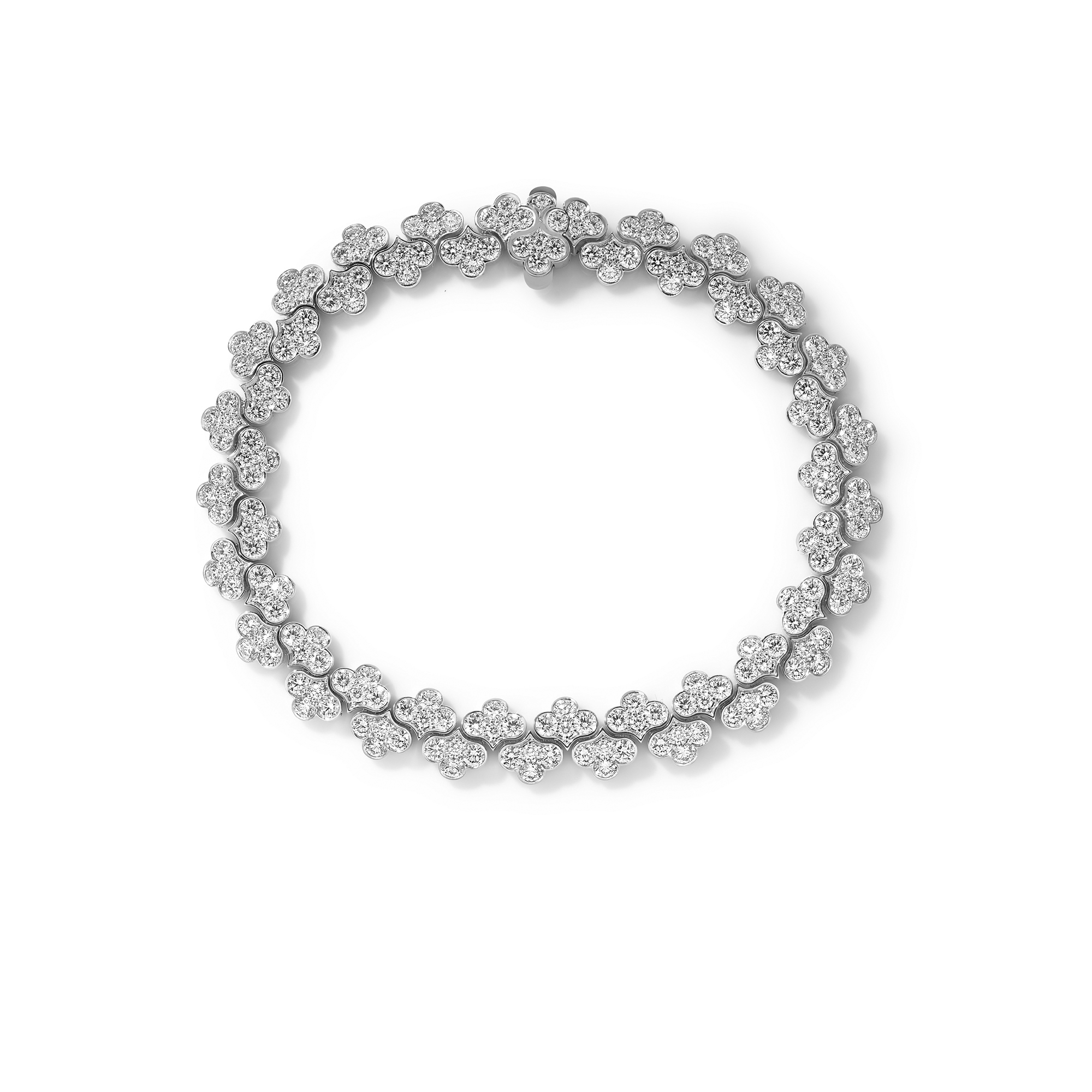 18k White Gold Chiara Pave Diamond Chain Bracelet