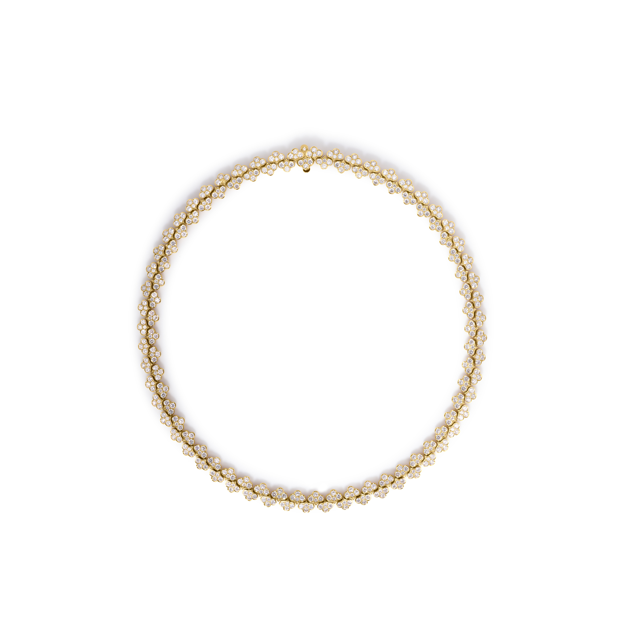 18k Yellow Gold Chiara Pave Diamond Collar Necklace