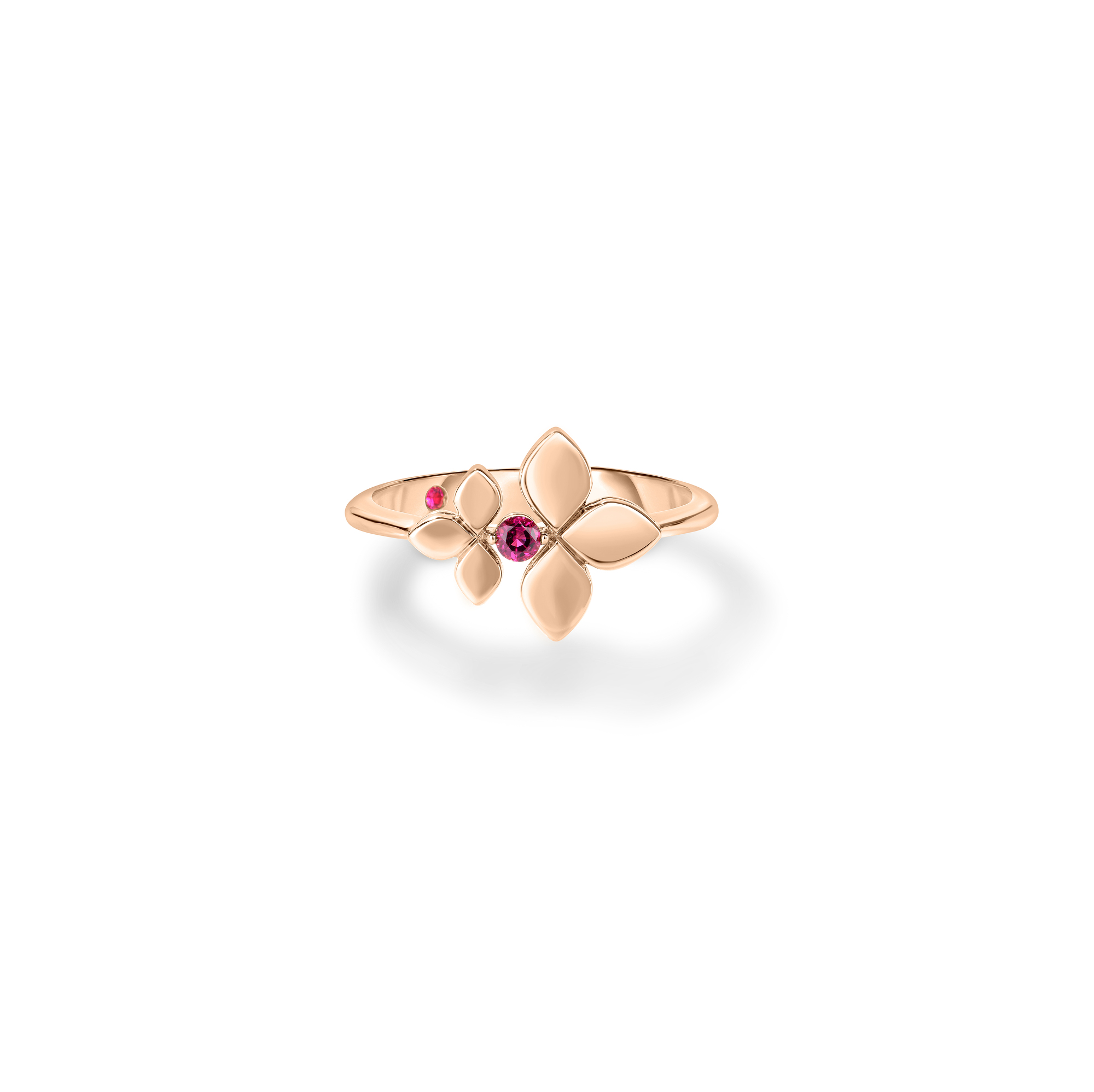 18k Rose Gold Love In Verona Rubellite Split Flower Ring
