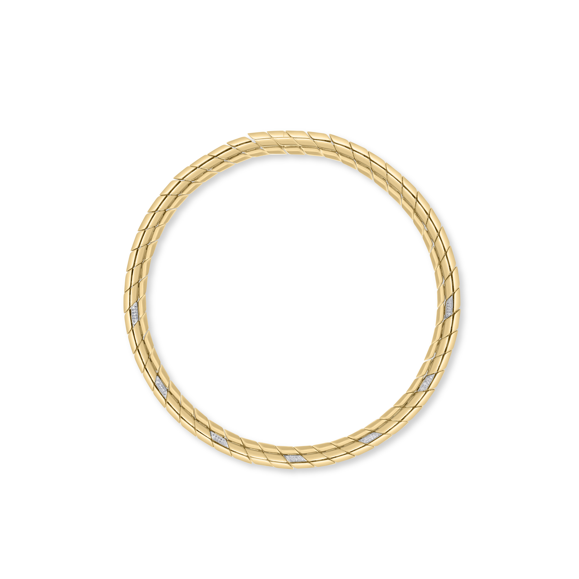 18k Yellow/white Gold San Marco Diamond Accent Collar Necklace