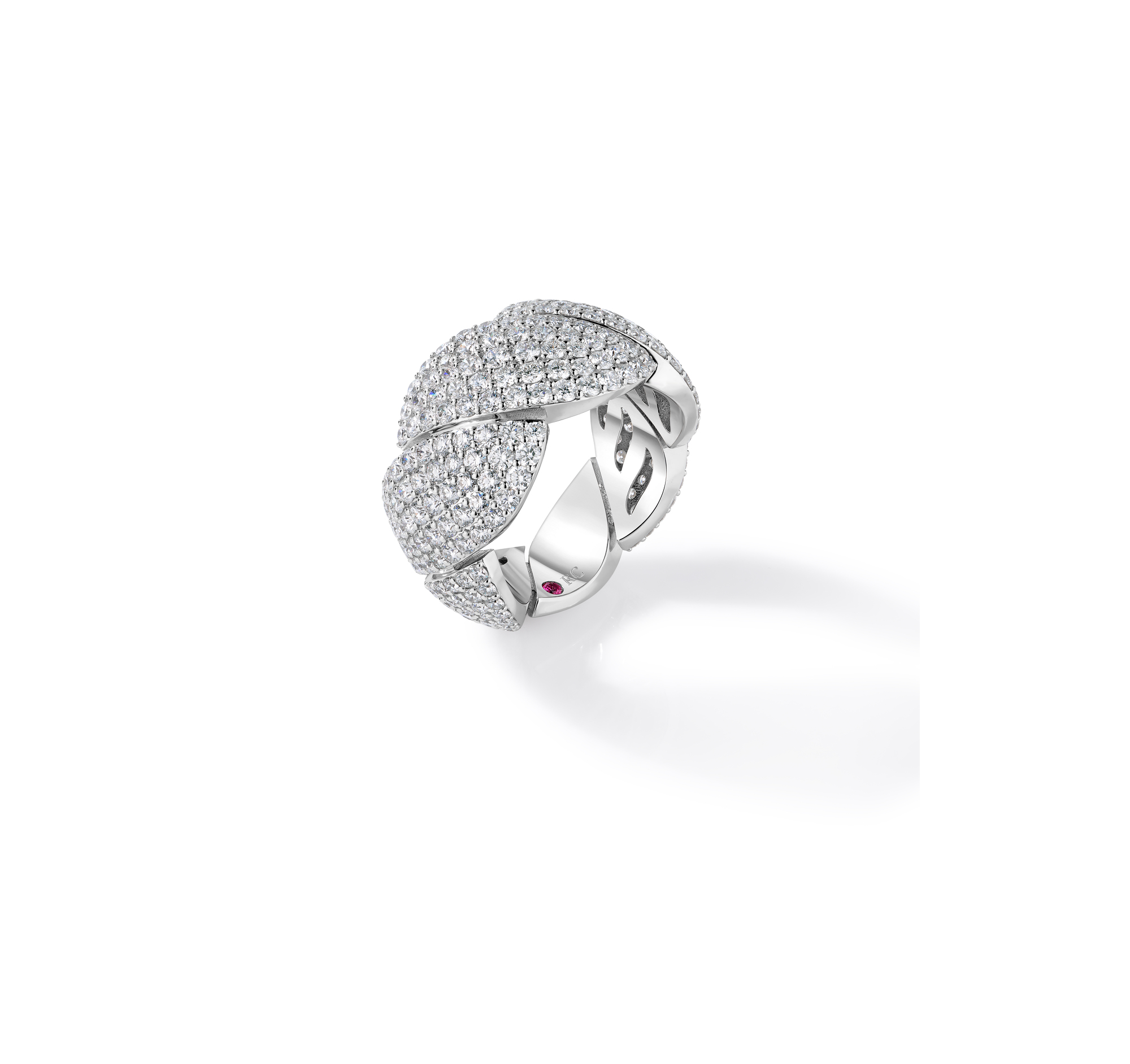 18k White Gold San Marco Pave Diamond Ring