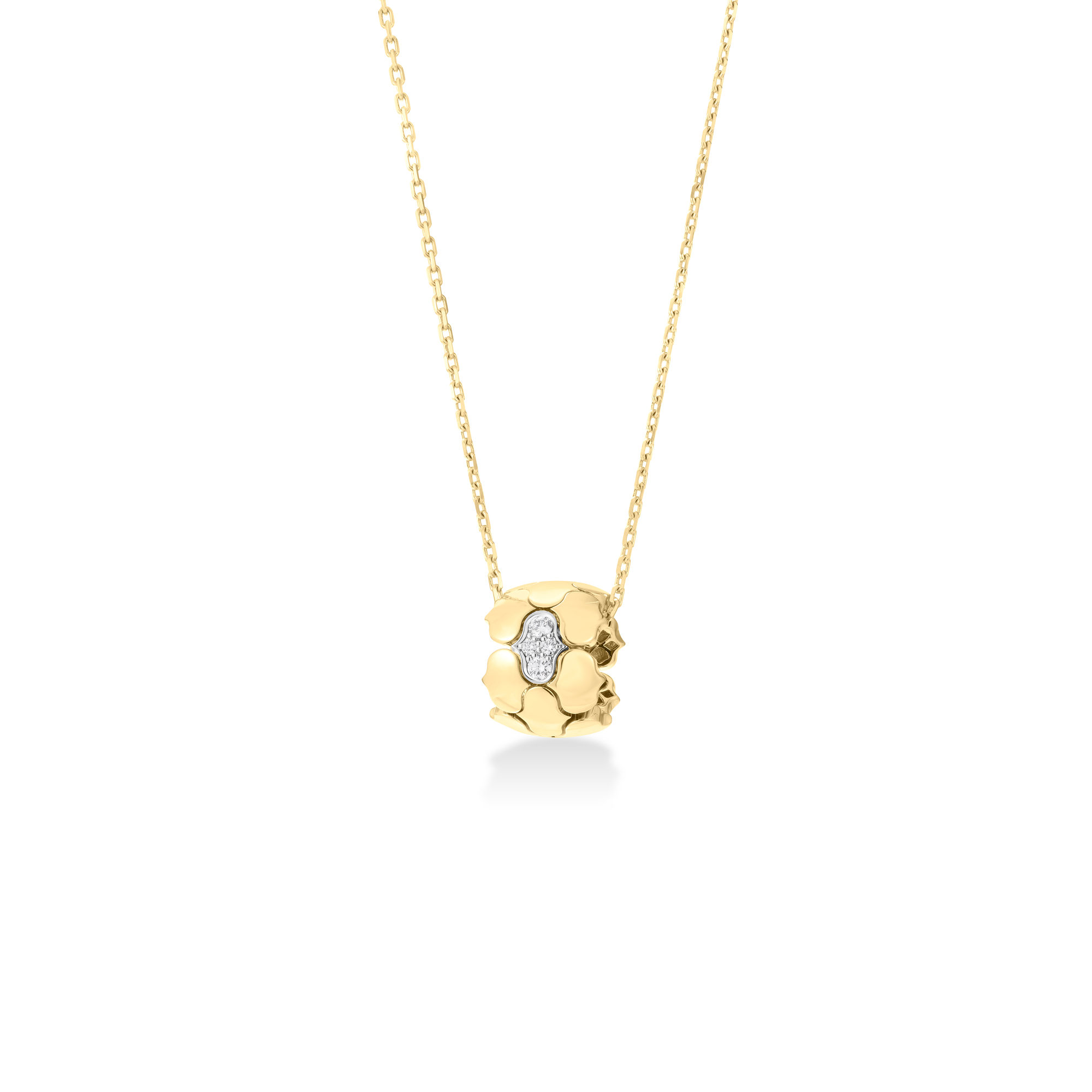 18k Yellow/white Gold Cobra Diamond Necklace