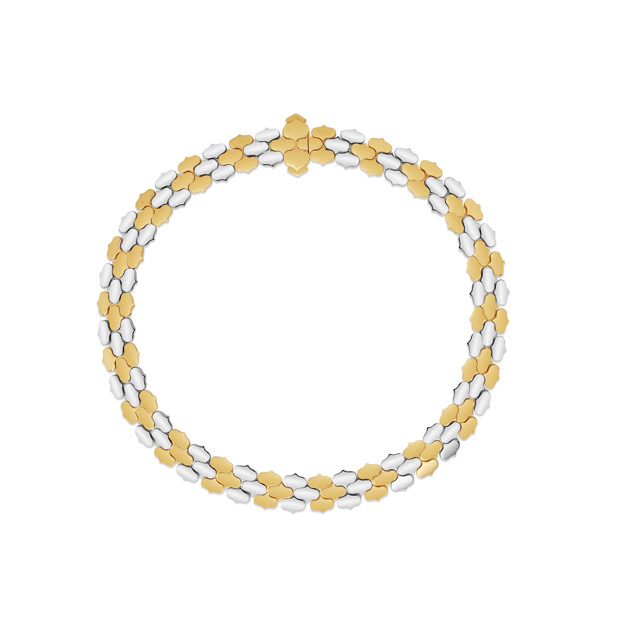 18k Yellow/white Gold Cobra Narrow Bracelet