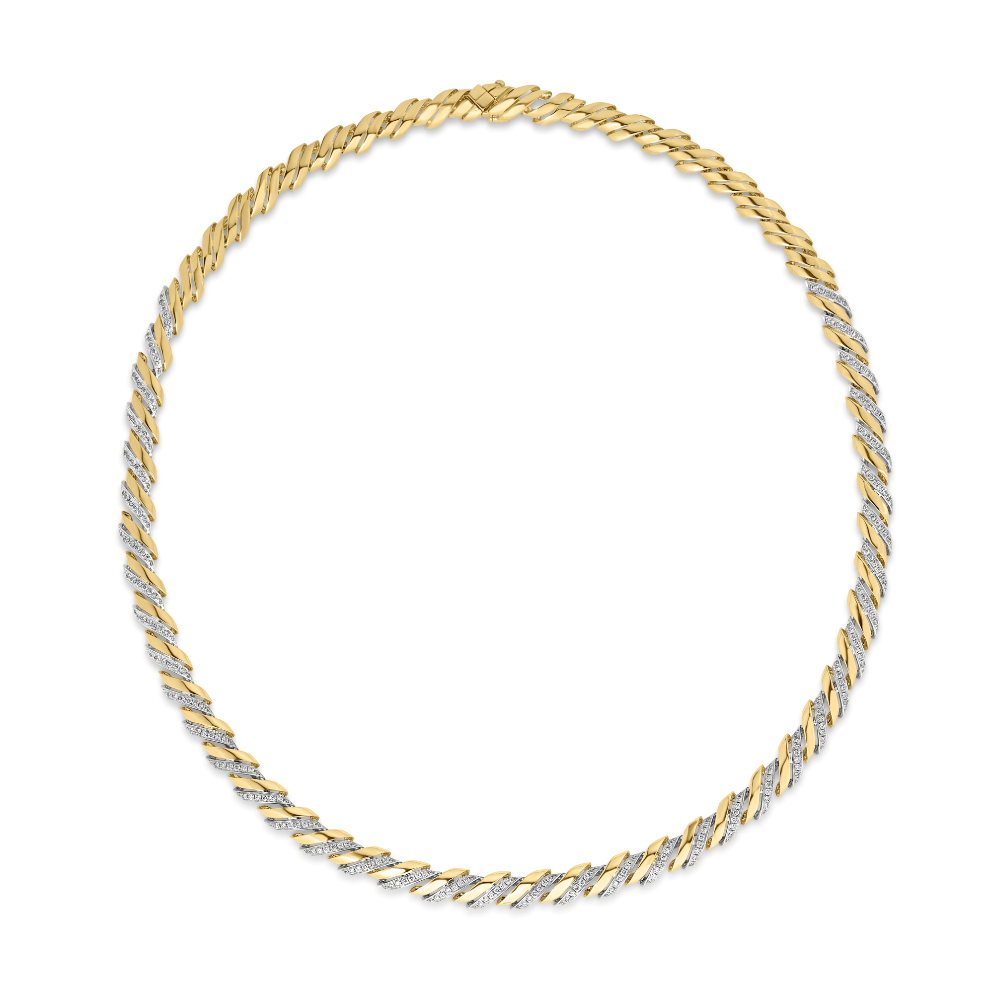 18k Yellow/white Gold San Marco Diamond Collar Necklace