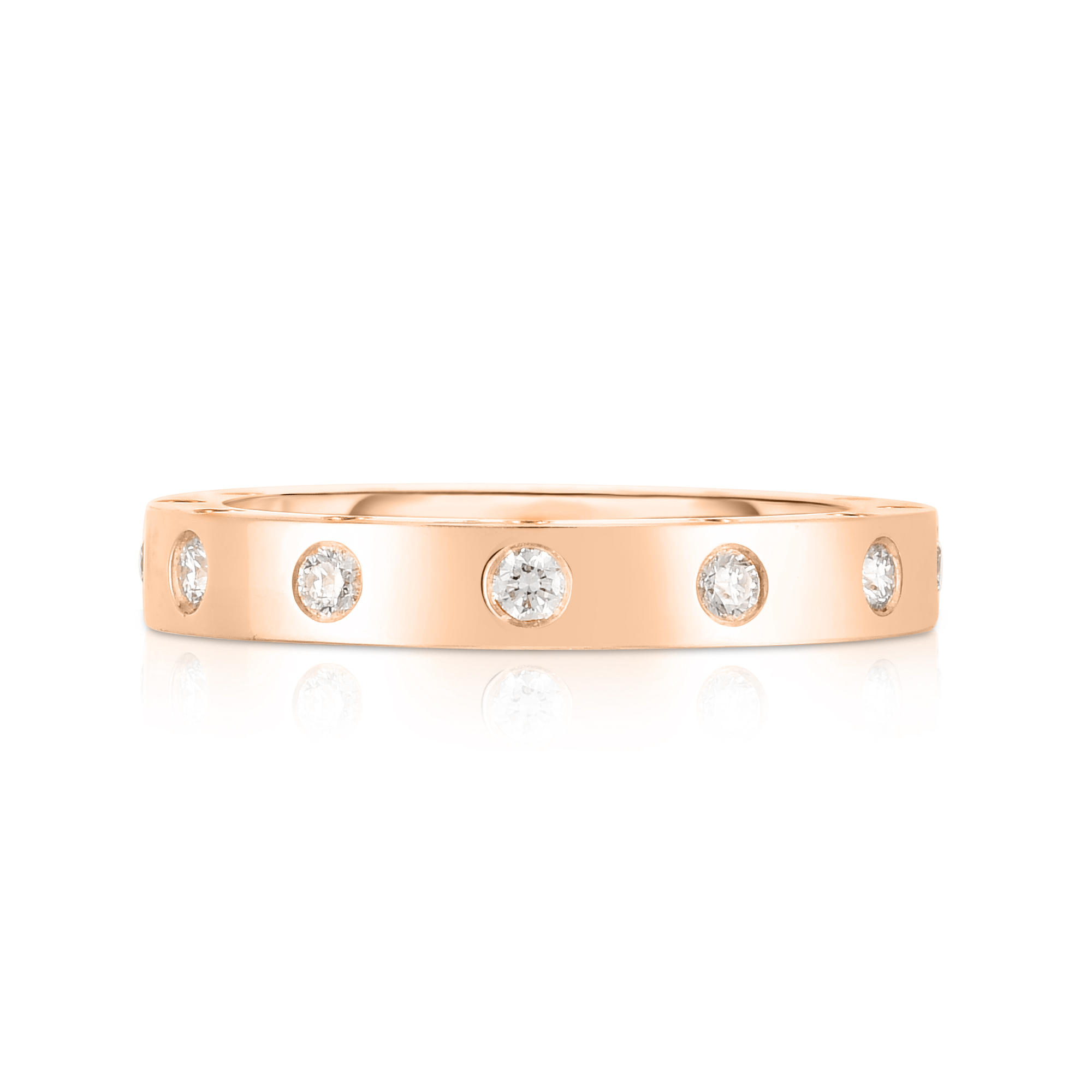 18k Rose Gold Pois Moi Diamond Round Ring