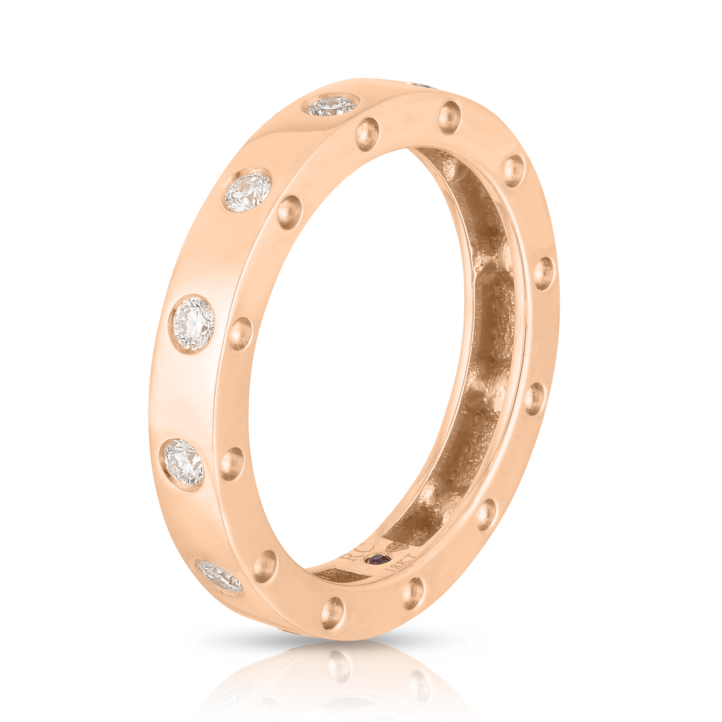 18k Rose Gold Pois Moi Diamond Round Ring