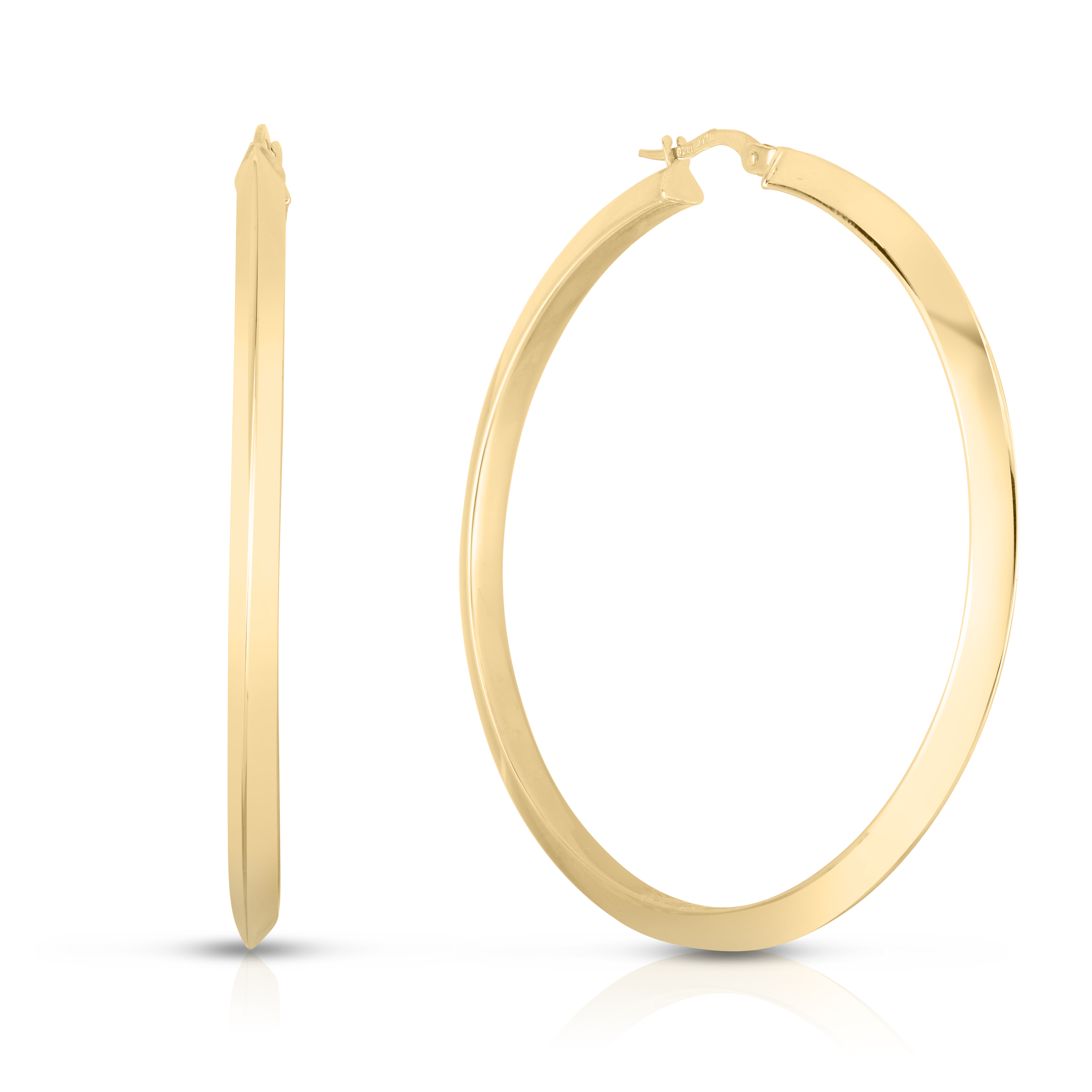 18k Yellow Gold The Perfect Hoop® Large Knife Edge Earrings