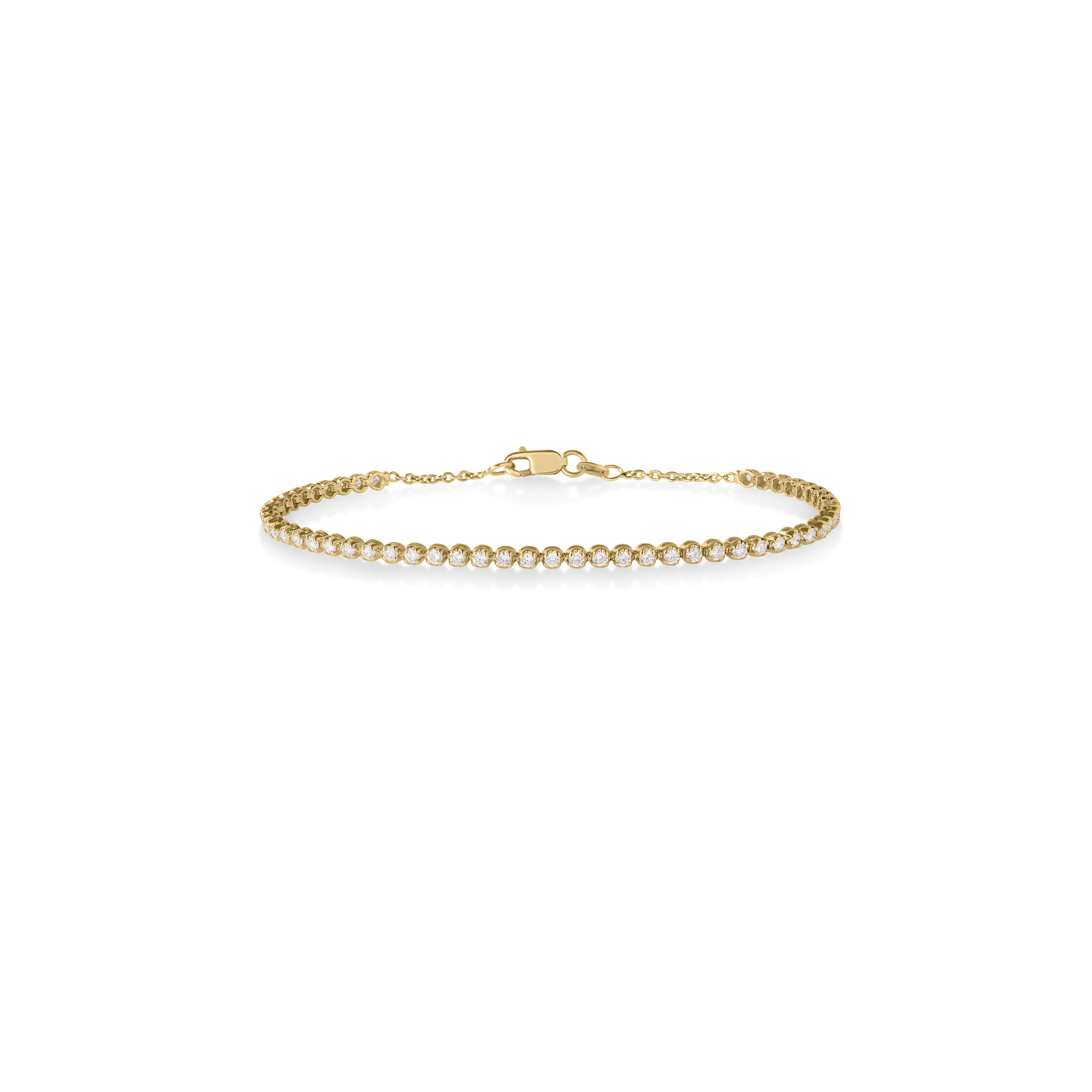 18k Yellow Gold Classic Diamond Tennis Bracelet