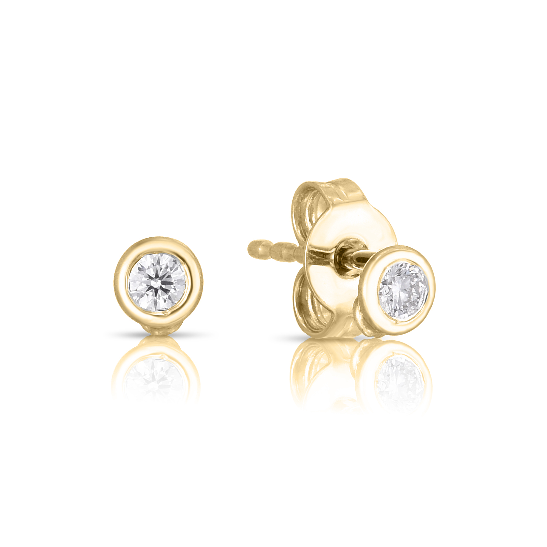 18k Yellow Gold Tiny Treasures Diamond Stud Earrings